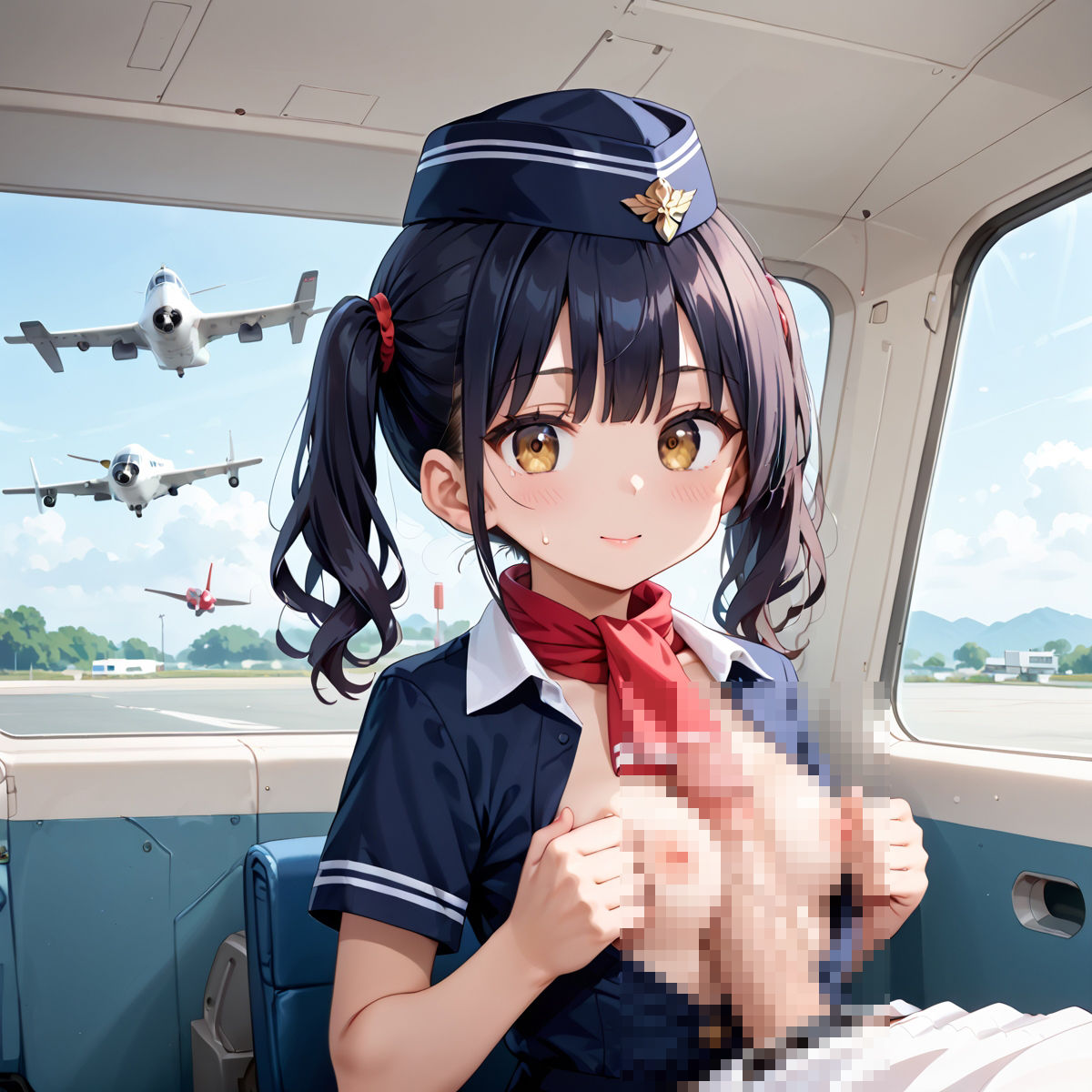 魅惑の機内サービス!HなCAさんとイくまでロングフライト!?vol.8のサンプル画像 6