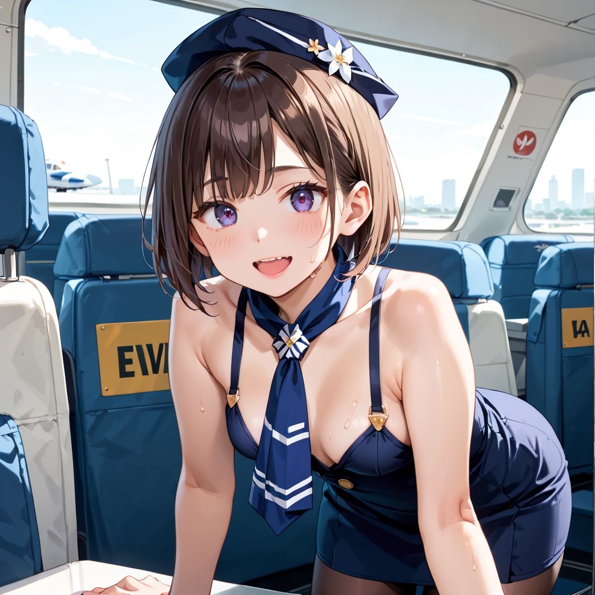 魅惑の機内サービス!HなCAさんとイくまでロングフライト!?vol.17のサンプル画像 6