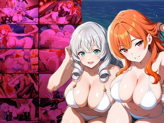 高級リゾートで爆乳オレ髪&銀髪グラビア秘密の孕ませ撮影【4K】の画像1