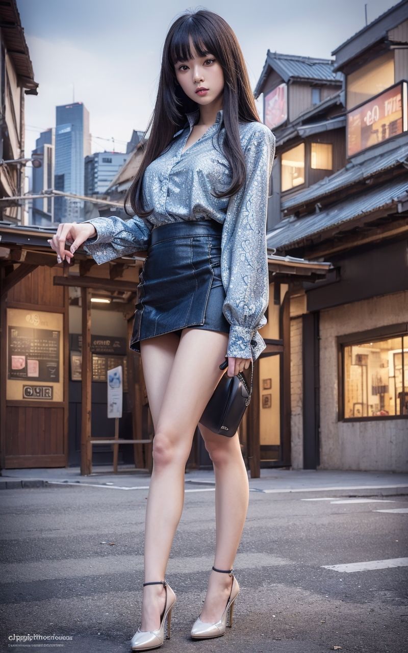 AI美女写真集┃通りを歩く美女のサンプル画像 6
