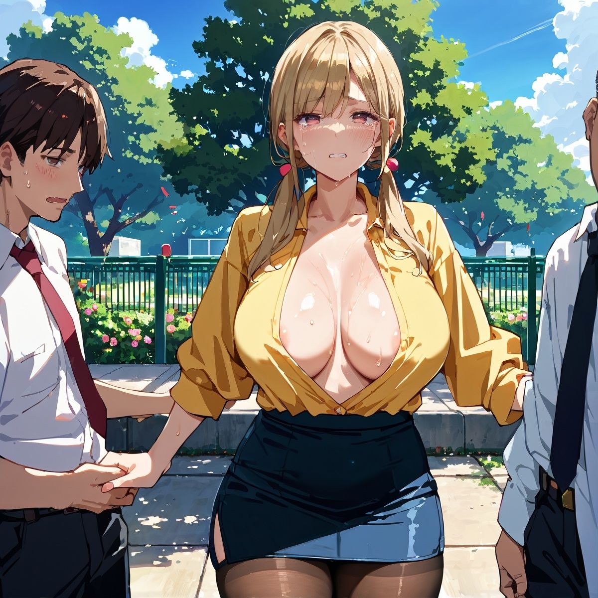 巨乳OLにヒミツのサービス残業してもらった件。〜野外H編〜 Vol.1のサンプル画像 6