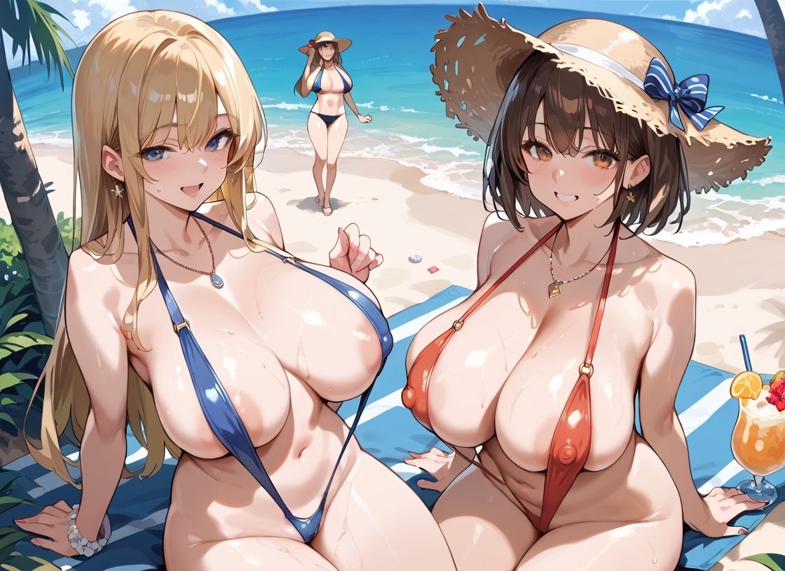 ギャルビーチでハーレム種付けのサンプル画像 6