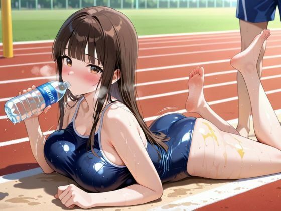 スク水で通学してみた 〜視線と密着ピチピチで濡れていく、女子校生のはじめて〜のサンプル画像 6
