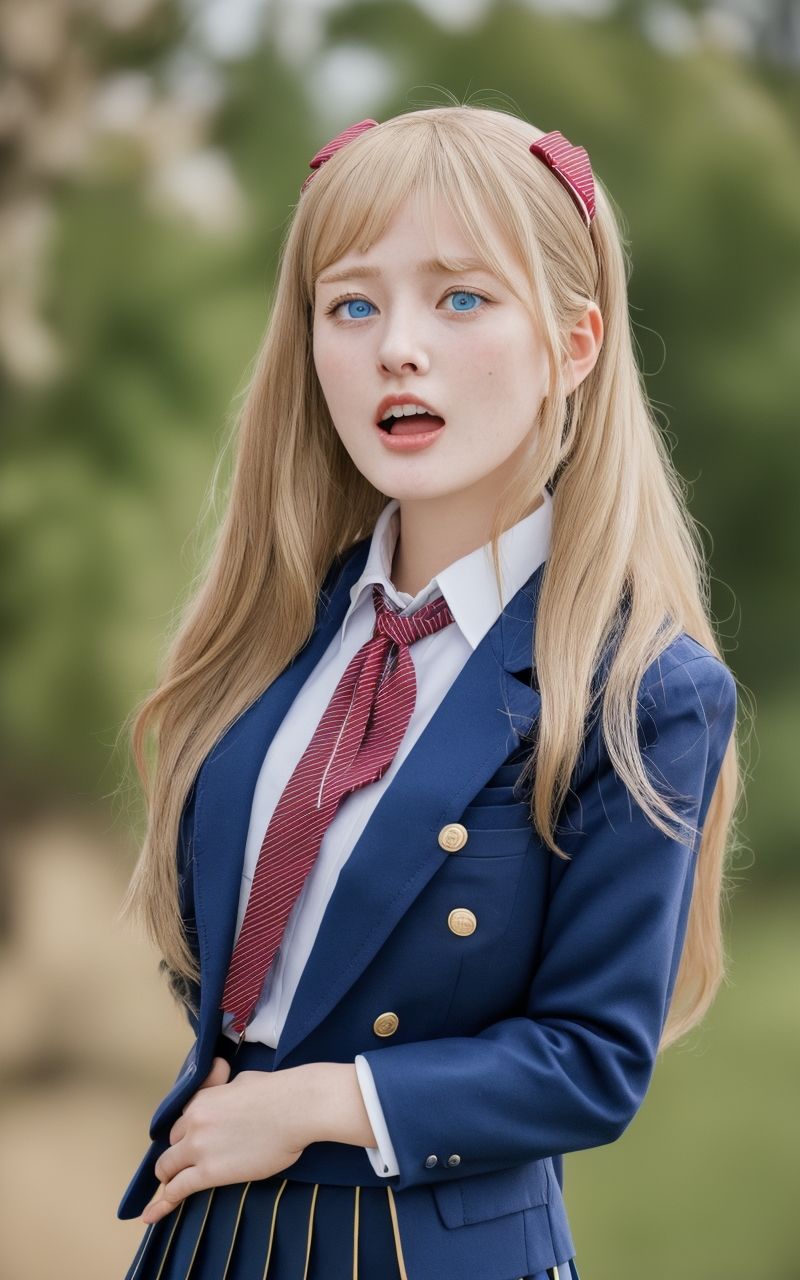 AI美女写真集┃制服のあわてる乙女のサンプル画像 6