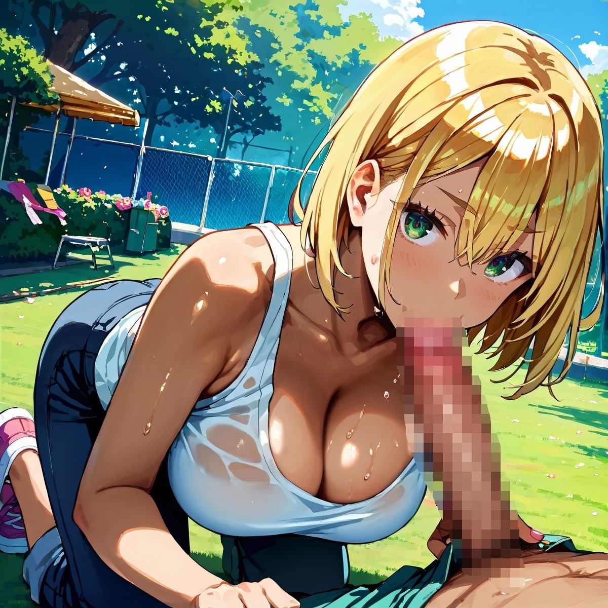 真夏の黒ギャル×タンクトップ中出し！【厳選画像387枚収録】Vol.5のサンプル画像 6