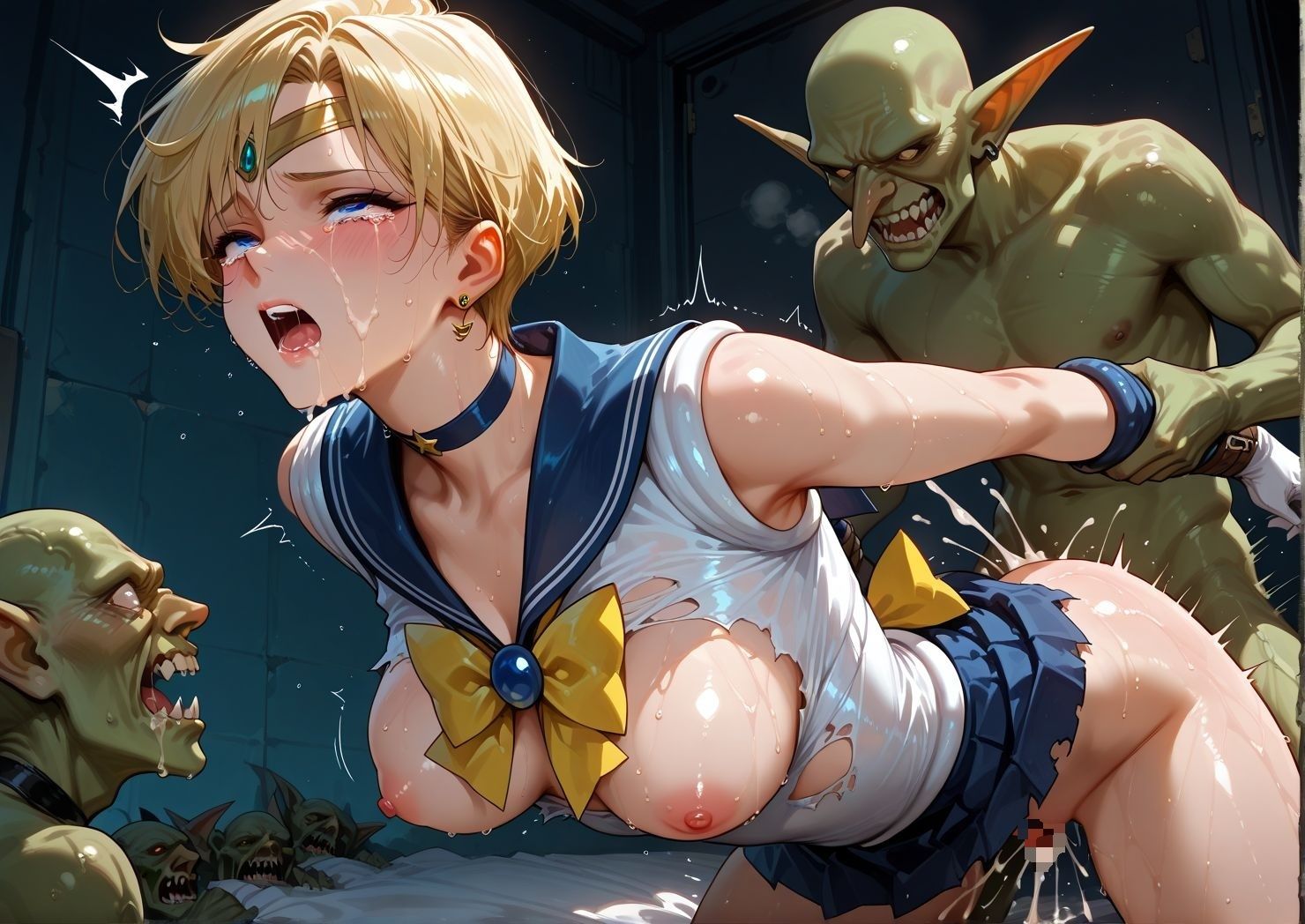 もう逃げられない！欲望ゴブリンたちの強●種付け交尾にヒロイン悶絶の画像6