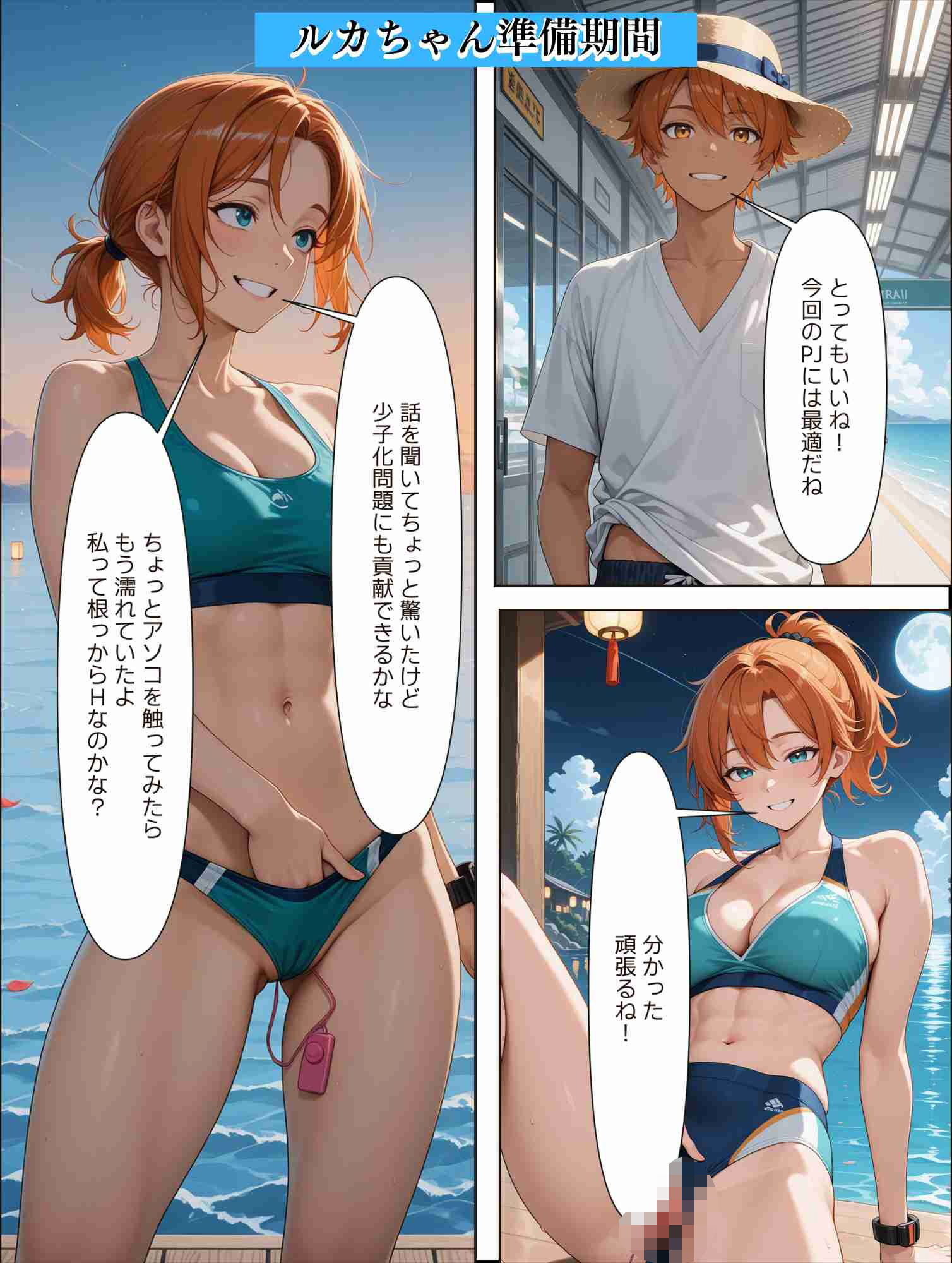 48時間受胎ツアー  南国ビラで三人まとめて孕ませ契約  もともと宣材写真撮影のはずなのにのサンプル画像 6