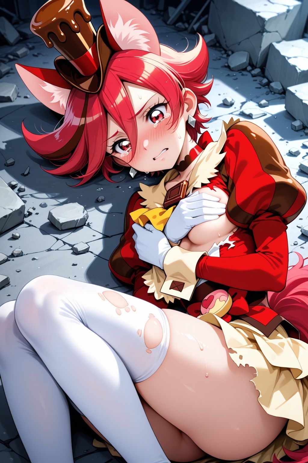 変身ヒロイン×辱 キラキラ☆プリキュ●アラモード キュ●ショコラ敗北初セックスのサンプル画像 6