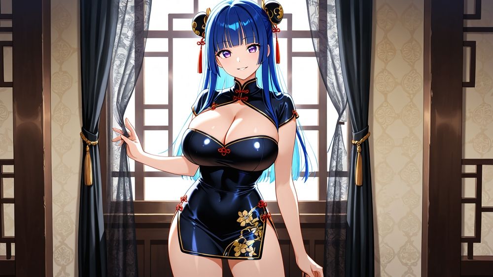 爆乳青髪ピンク髪グラビア姉妹が密着種付けレッスン【4K】【400枚】のサンプル画像 6