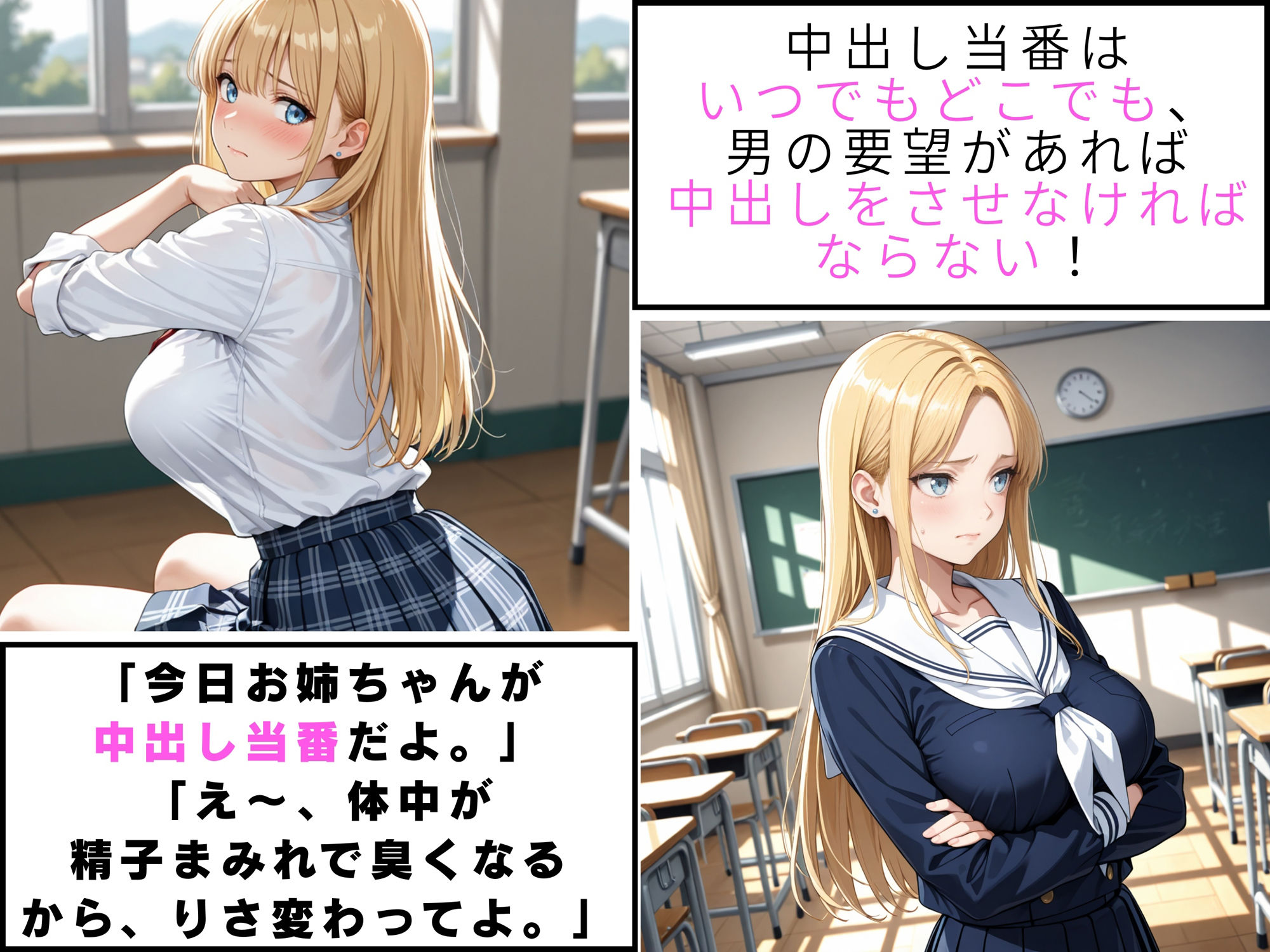 巨乳の双子姉妹は工業系男子の中出し当番をするのサンプル画像 6
