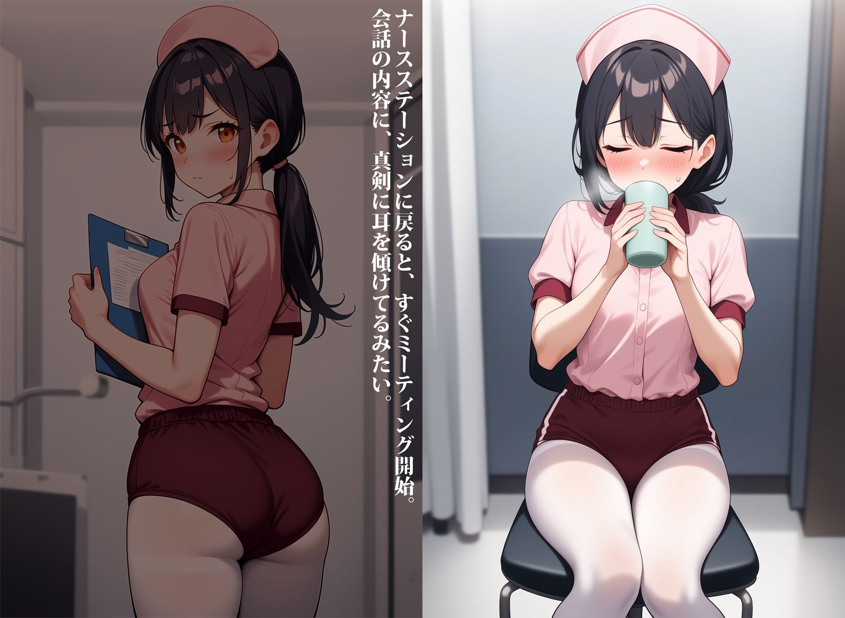 ブルマー姿の看護婦さん、入院中お世話になりましたのサンプル画像 6