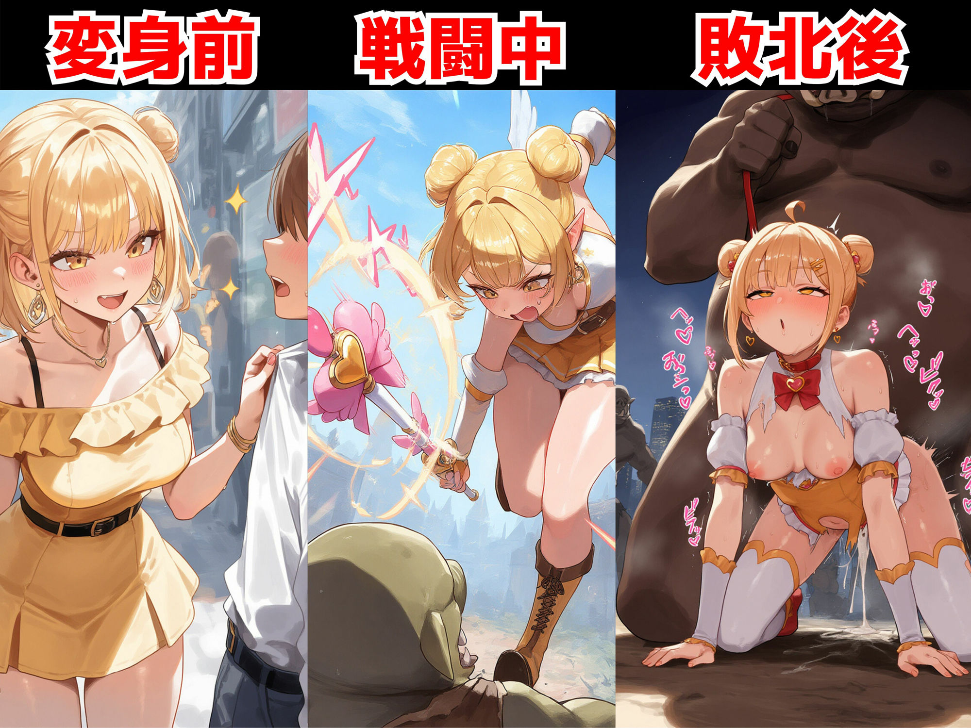 敗北魔法少女はモンスターに連続種付けされてアヘ顔に！？ 【変身ヒロイン異種姦:500枚】のサンプル画像 6