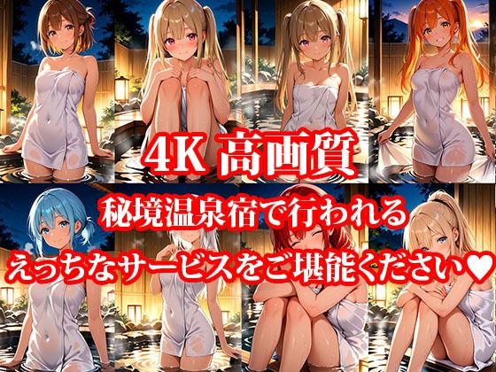 4Kイラスト 秘境温泉宿 秘密のえっちな混浴サービスの画像1
