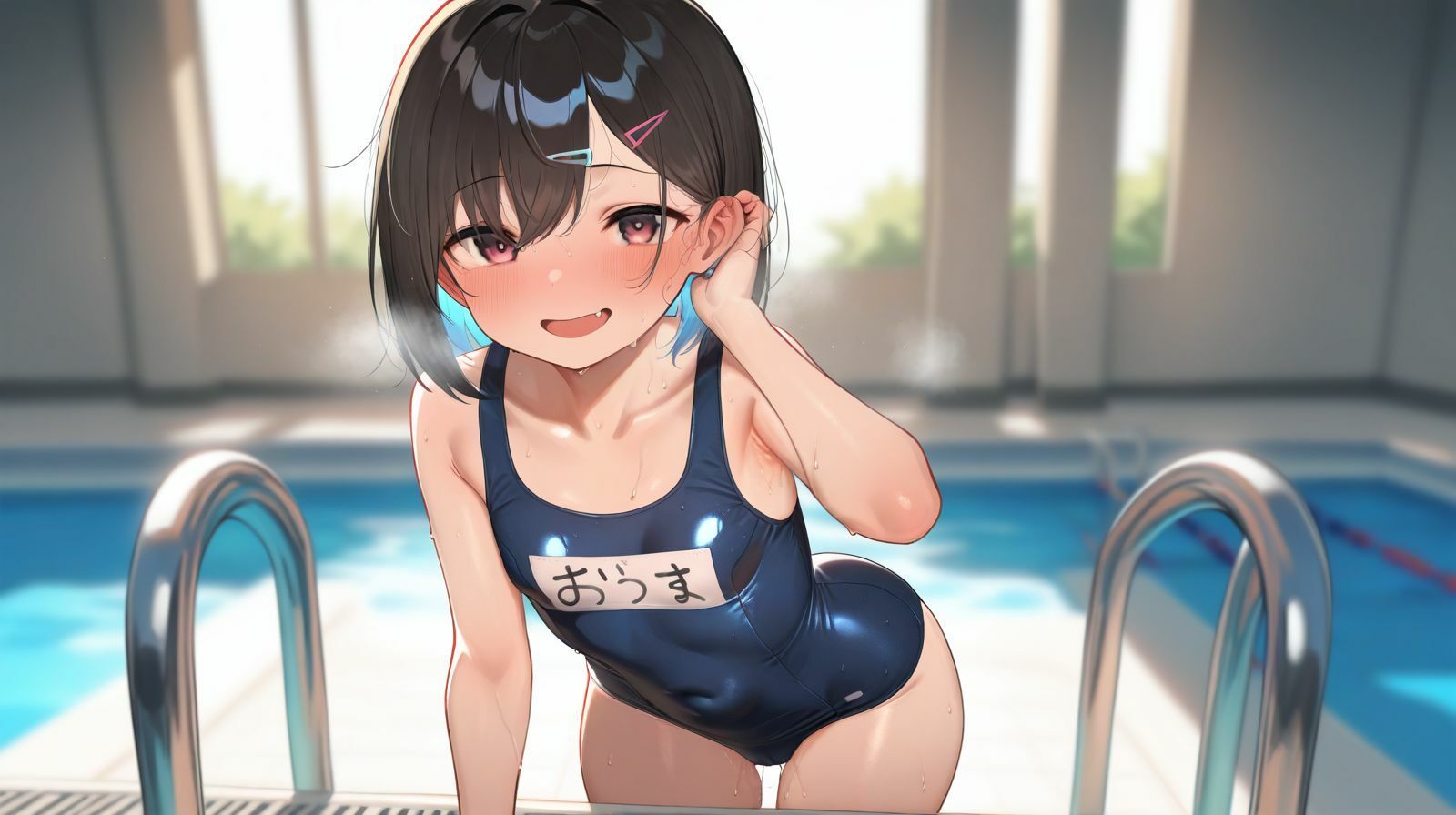 【Part2】スク水の濡れ濡れつるぺたちゃん♪絶賛発情中 (dcg jp-001)