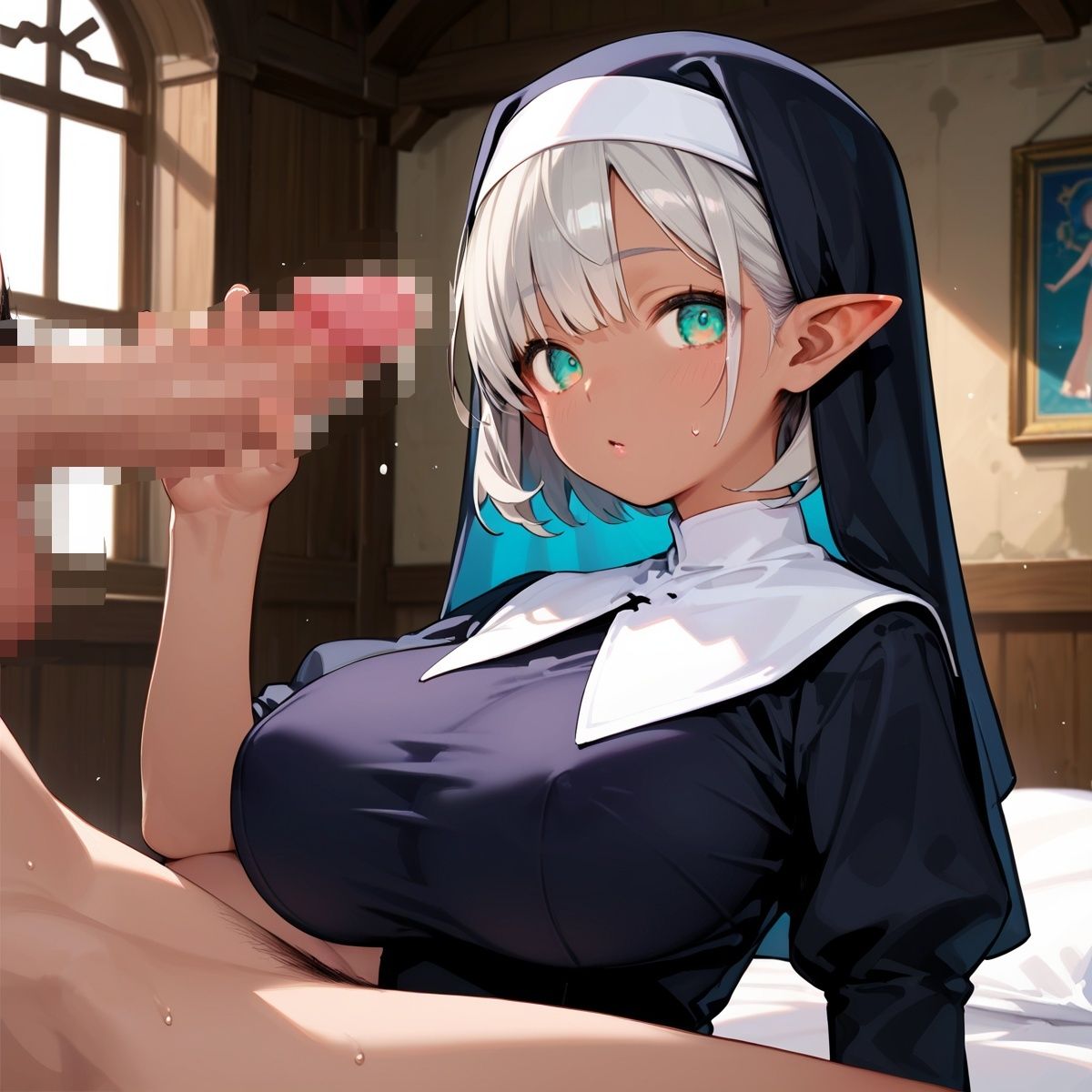 巨乳エルフに大量中出し！〜背徳のシスター編〜 Vol.5のサンプル画像 6