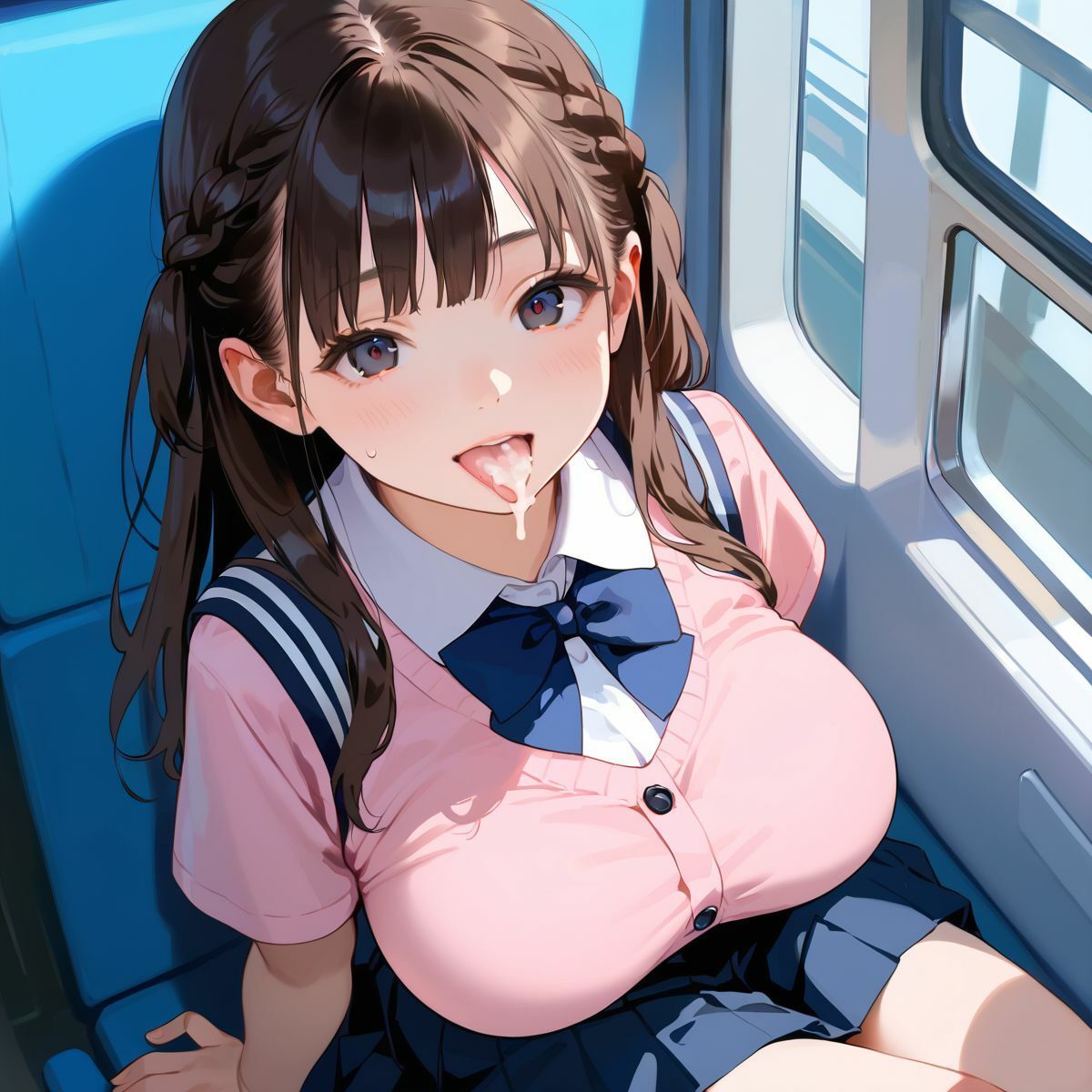 痴●で発情しちゃった巨乳女子校生04 画像9