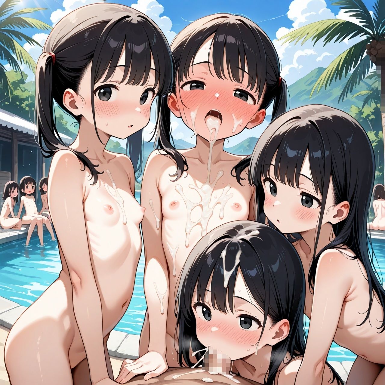 つるぺたビッチ【ハーレム学園 高画質 中出し R18】のサンプル画像 6