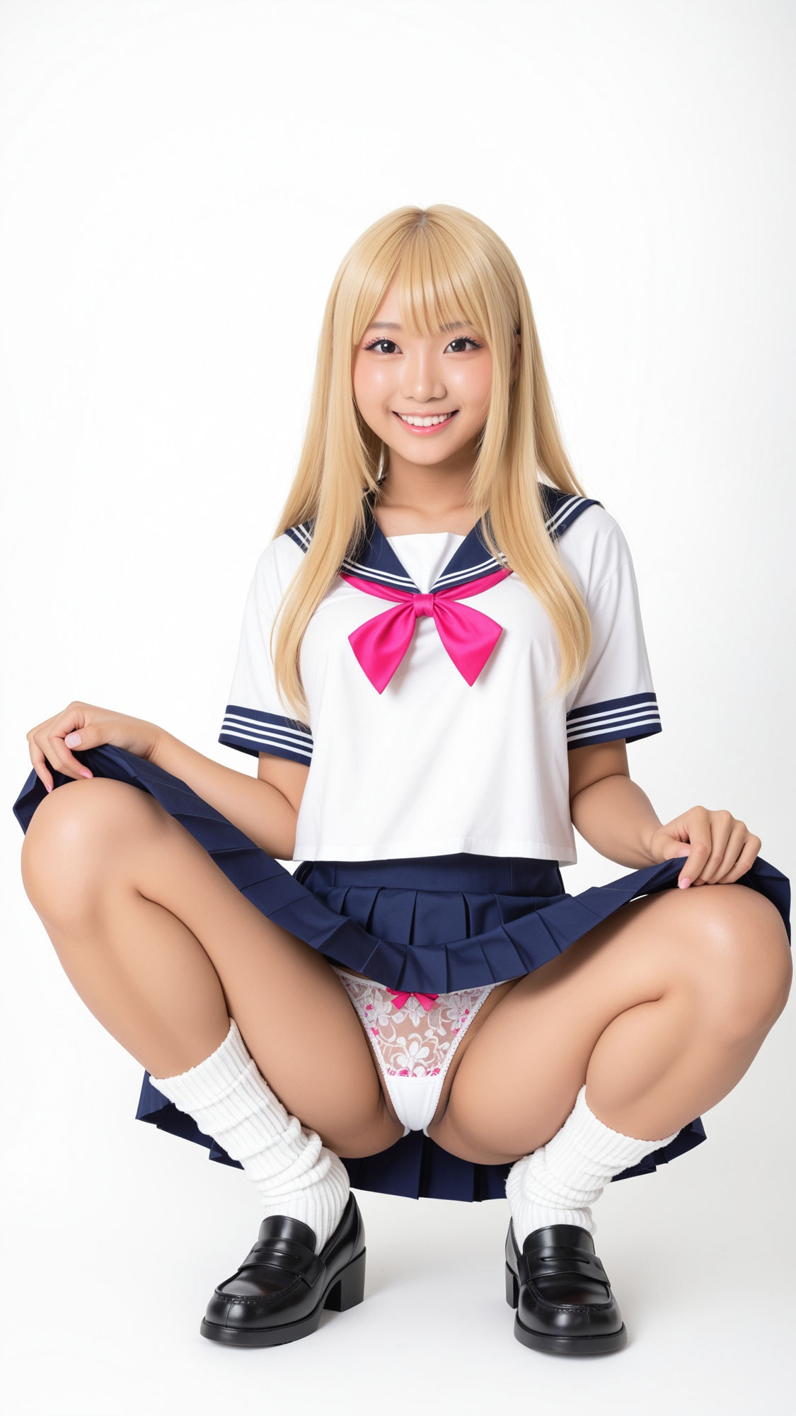 プリクラおふざけパンチラ 〜しゃがみパンチラ ルーズソックス制服女子編〜 【310P】のサンプル画像 6