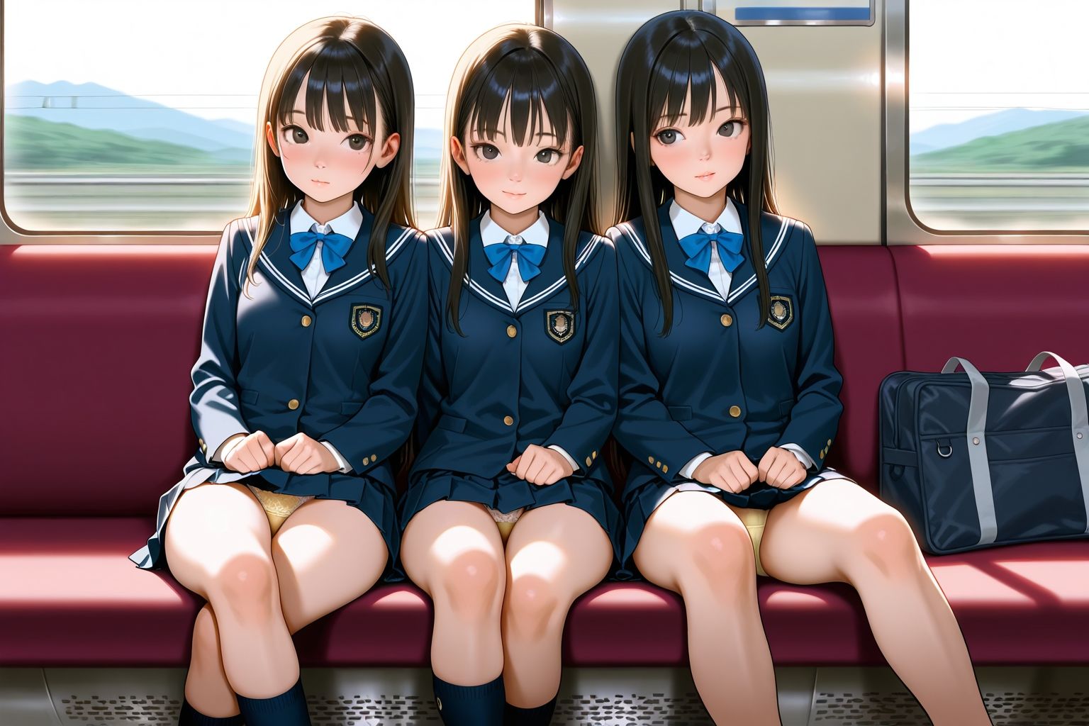 見てるのはスカート。でも本当は…のサンプル画像 6