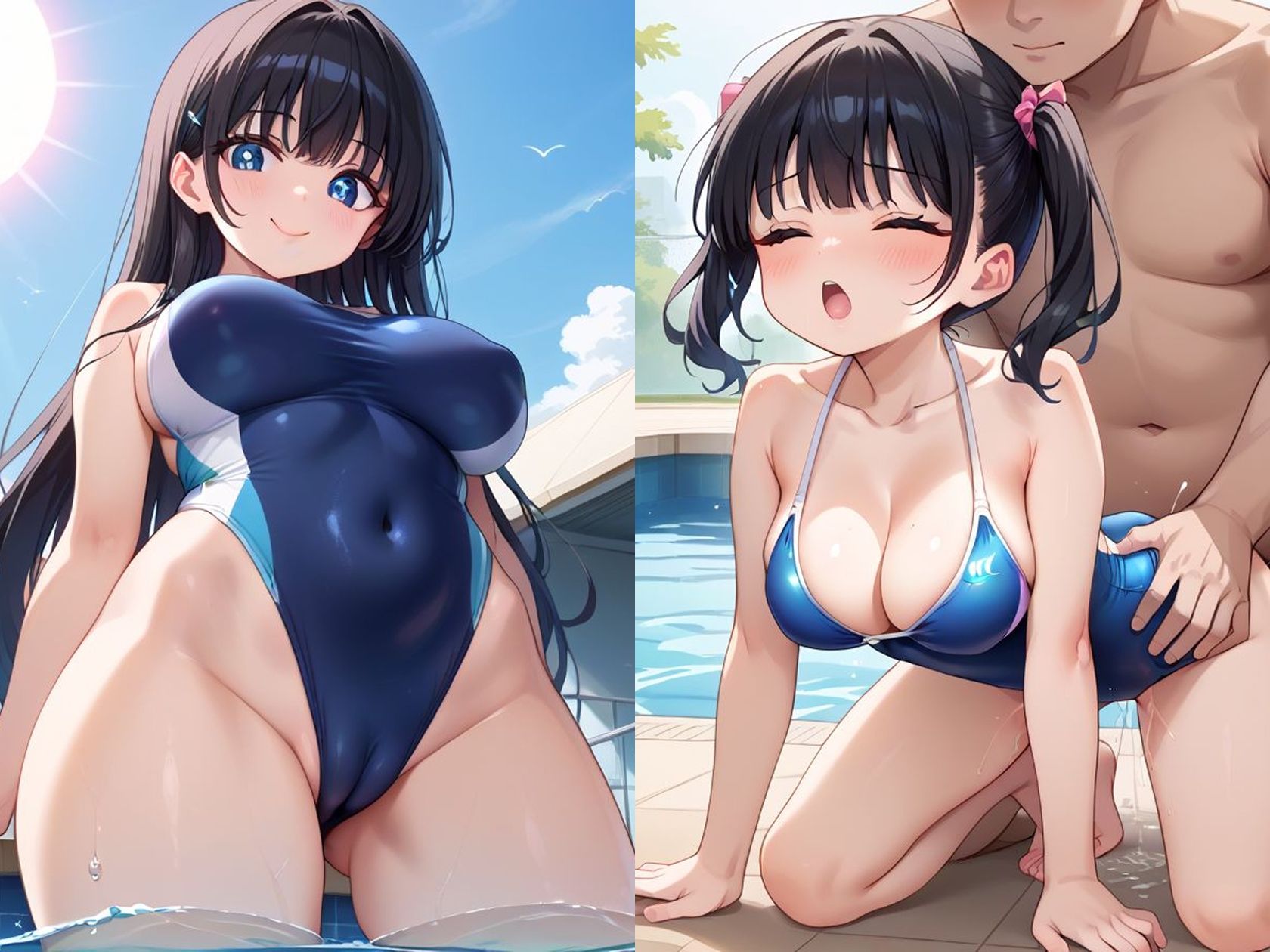 スク水&ビキニハーレム【つるぺた女子・巨乳女子詰め合わせ】のサンプル画像 6