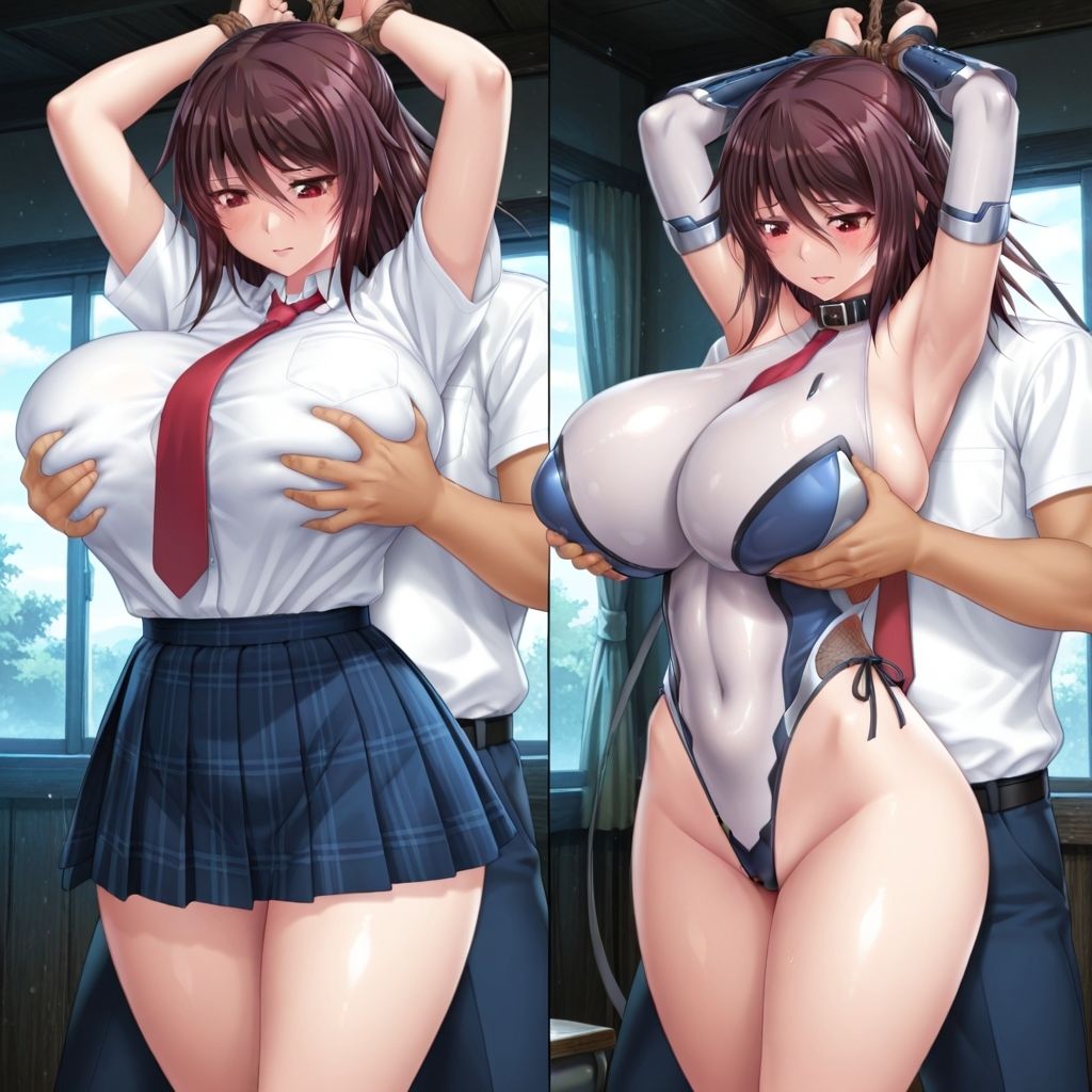 フェチコレVol.121 吊り上げ拘束されて背後からおっぱいを揉まれる対魔忍・水城不知火【枚数250枚】のサンプル画像 6