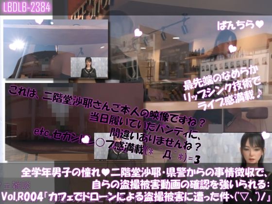 《d_627424》【△100●100】学業成績学年一位の二階堂沙耶・県警からの事情聴取で、自らの盗撮被害動画の確認を強いられる:Vol.R004『望遠レンズで撮られたズームアップ股間パンチラヽ(゜▽、゜)ノ』のパッケージ画像
