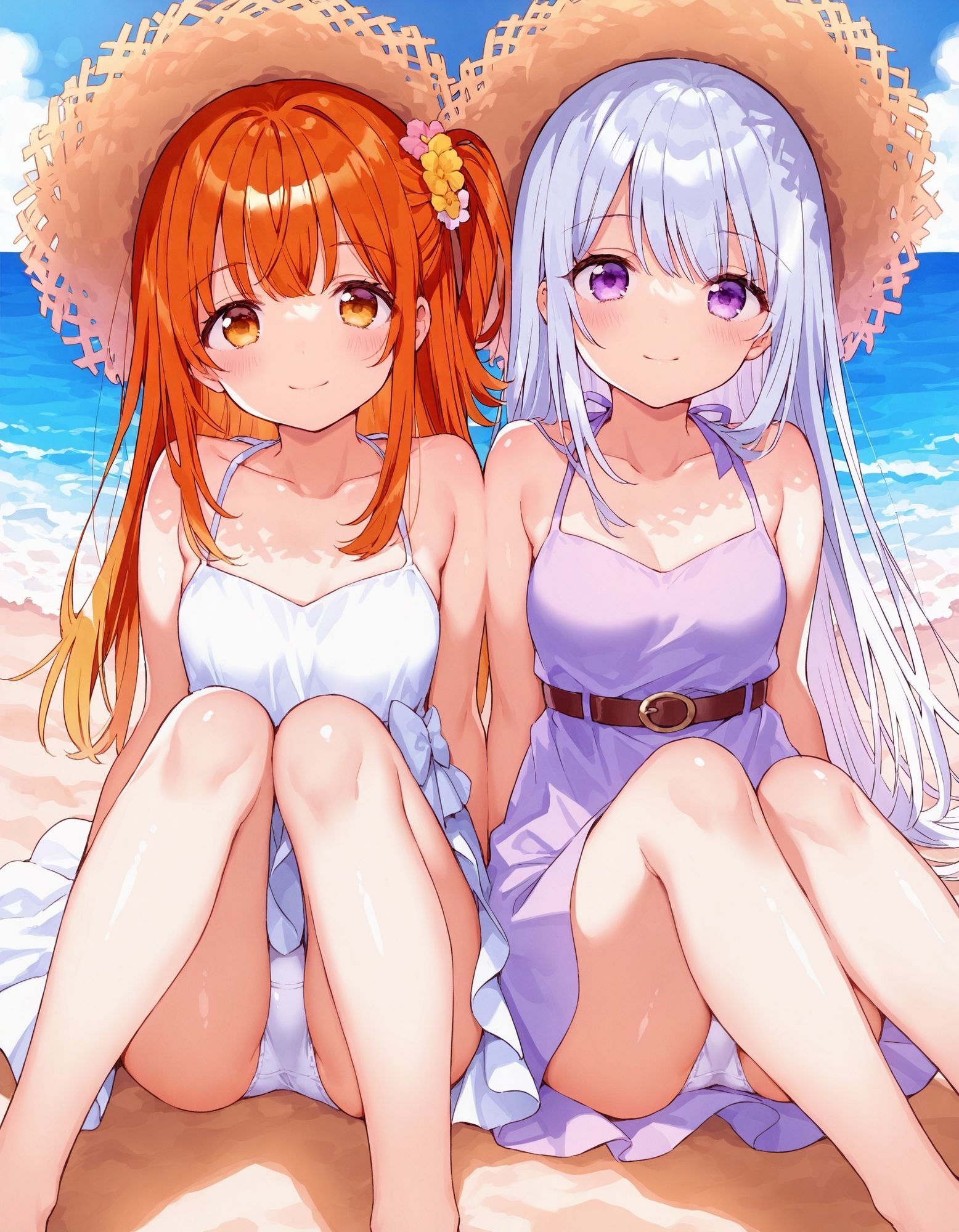 ワンピースで座りパンチラのサンプル画像 6