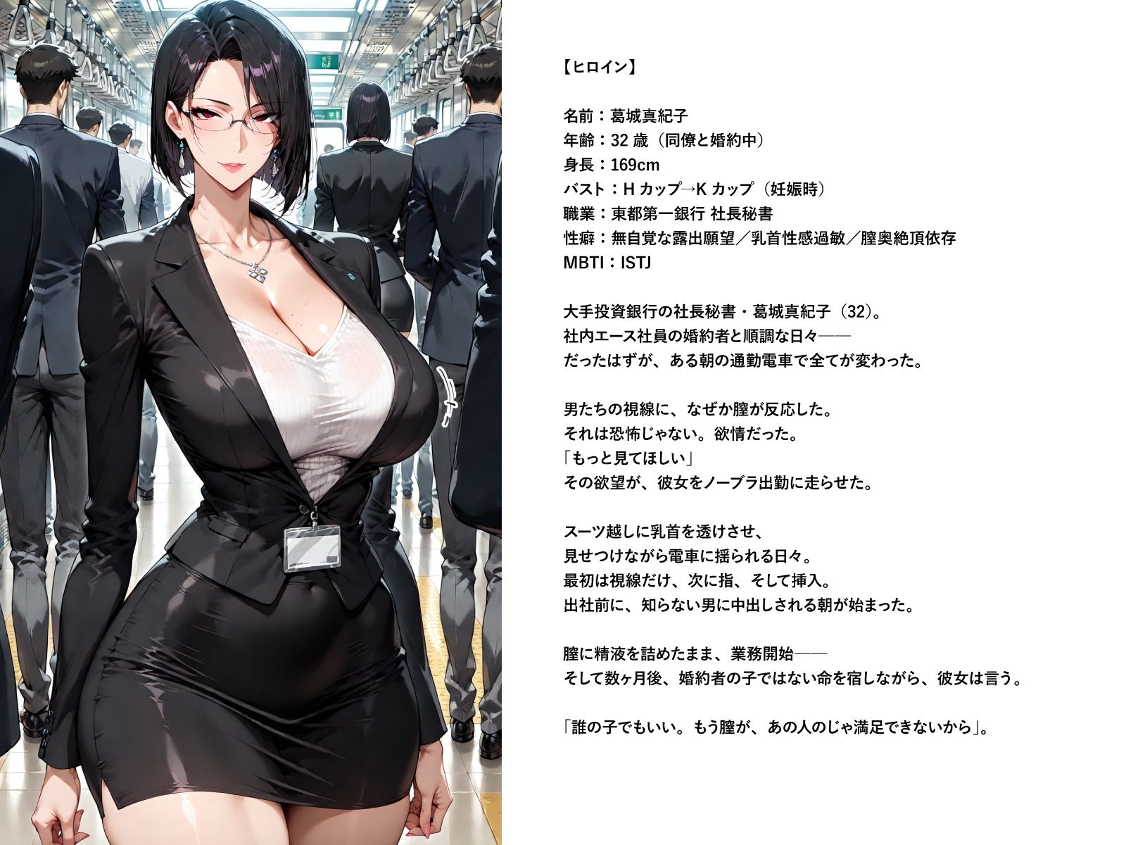 白濁通勤手当、子宮に支給。〜透け乳首秘書妊娠直通列車〜 画像7