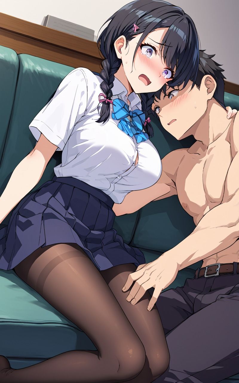 黒タイツ&ニーハイ女子校生陵● 画像6