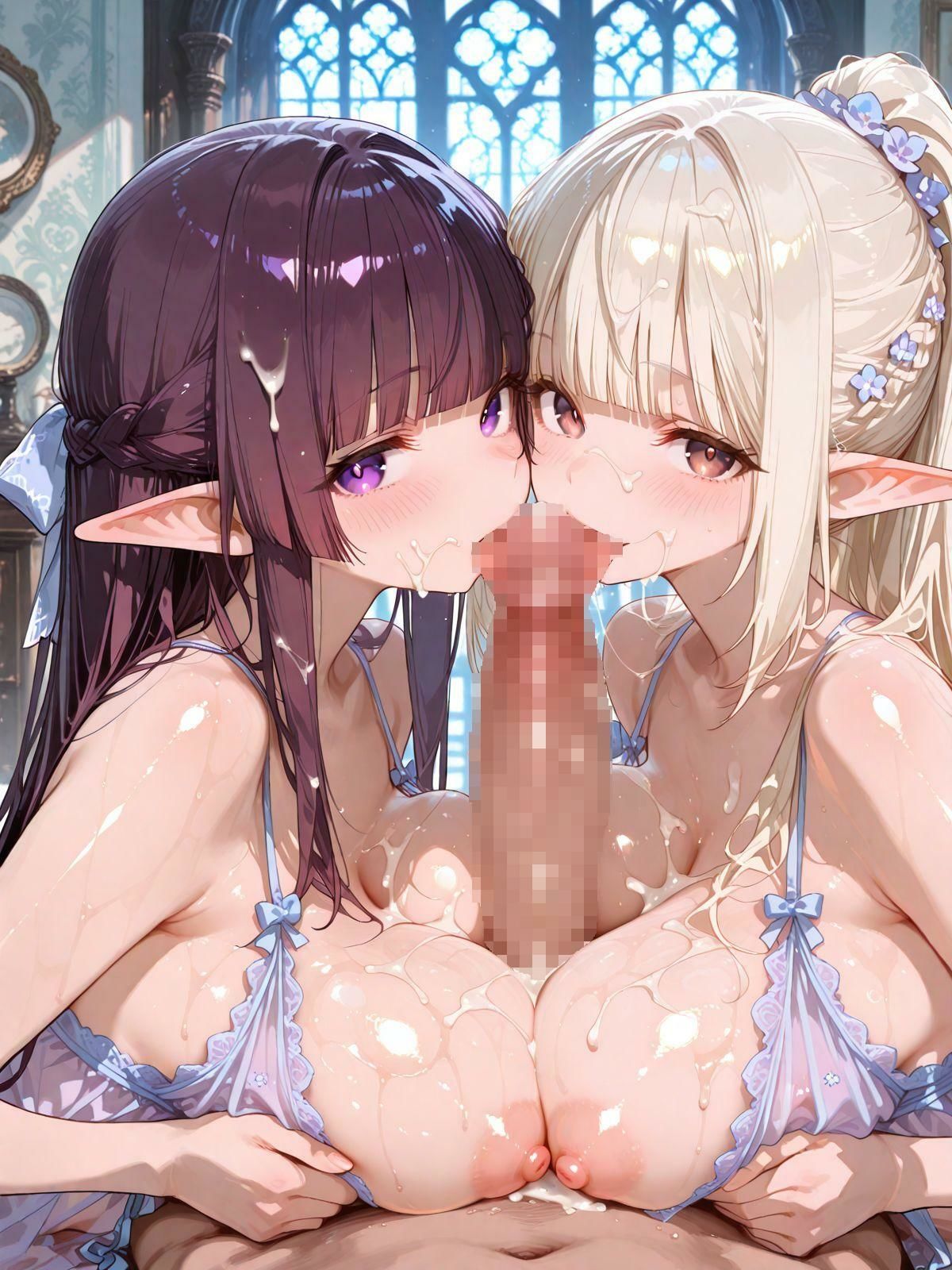 爆乳エルフ達と夢のハーレム性活のサンプル画像 6