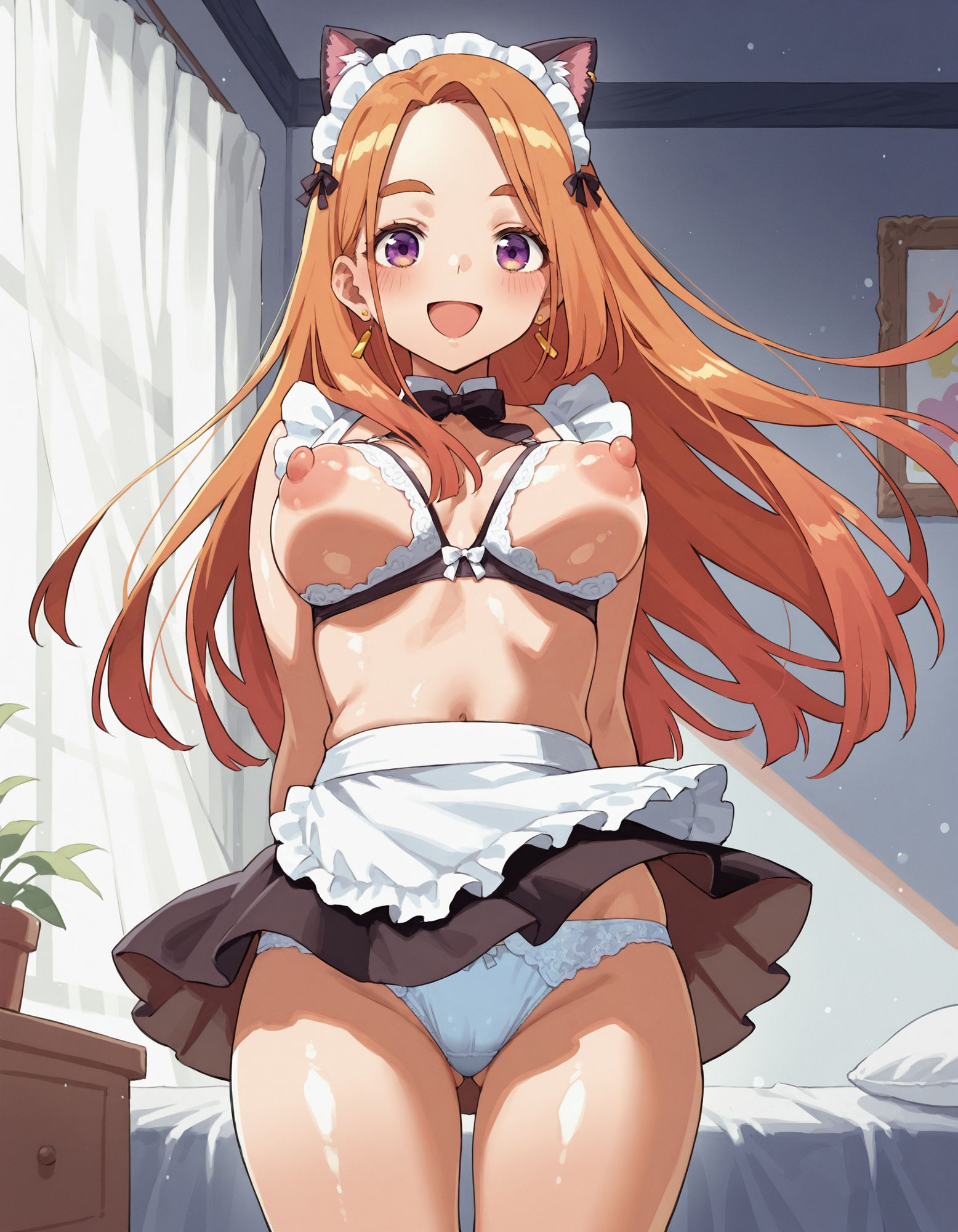 紫〇寺万里のパンチラ〜えちえちメイド服編〜のサンプル画像 6