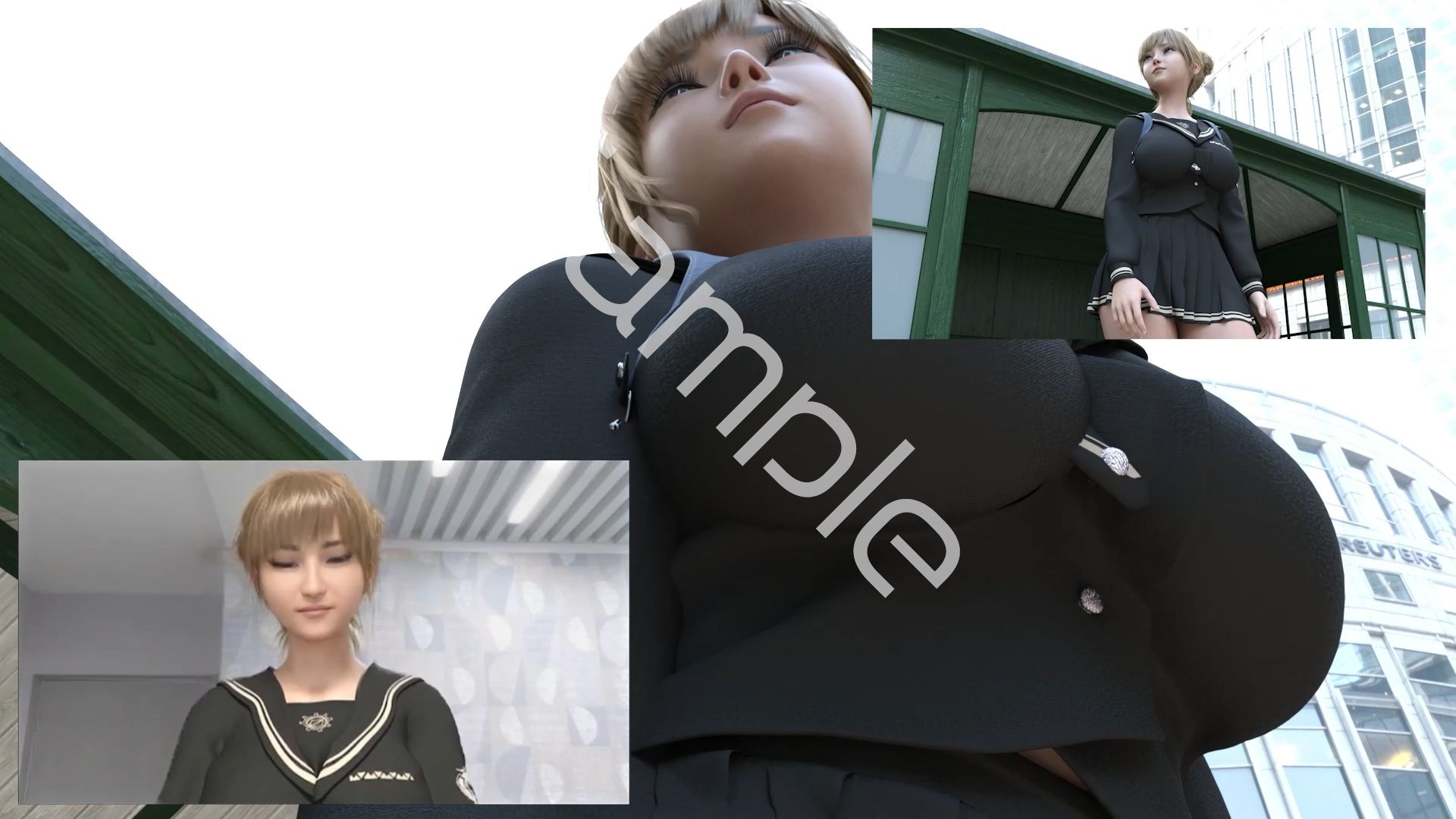 【▲100●100】生徒会長 一ノ瀬廻里・県警からの事情聴取で、自らの盗撮被害動画の確認を強いられる:Vol.R009『早朝の駅でのスカート内逆さ撮り被害（純白Tバックパンティ・パンチラ動画と顔とを同時撮影の変態行為）』のサンプル画像 6