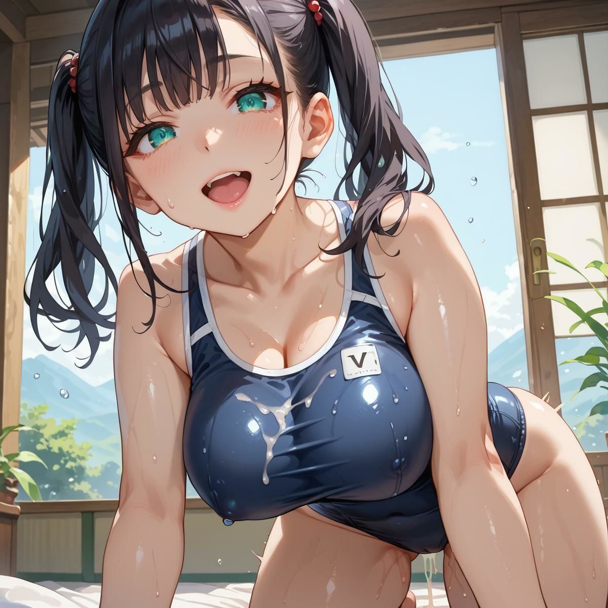 ぴたっとスク水〜真夏の種づけ大作戦〜 ぱーと4のサンプル画像 6