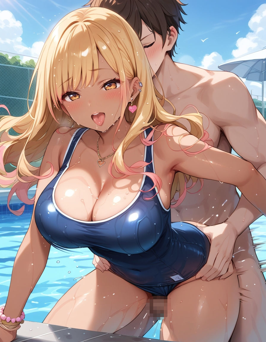 スク水ギャル、濡れて乱れて（ハート）  〜豊満ボディに密着〜のサンプル画像 6