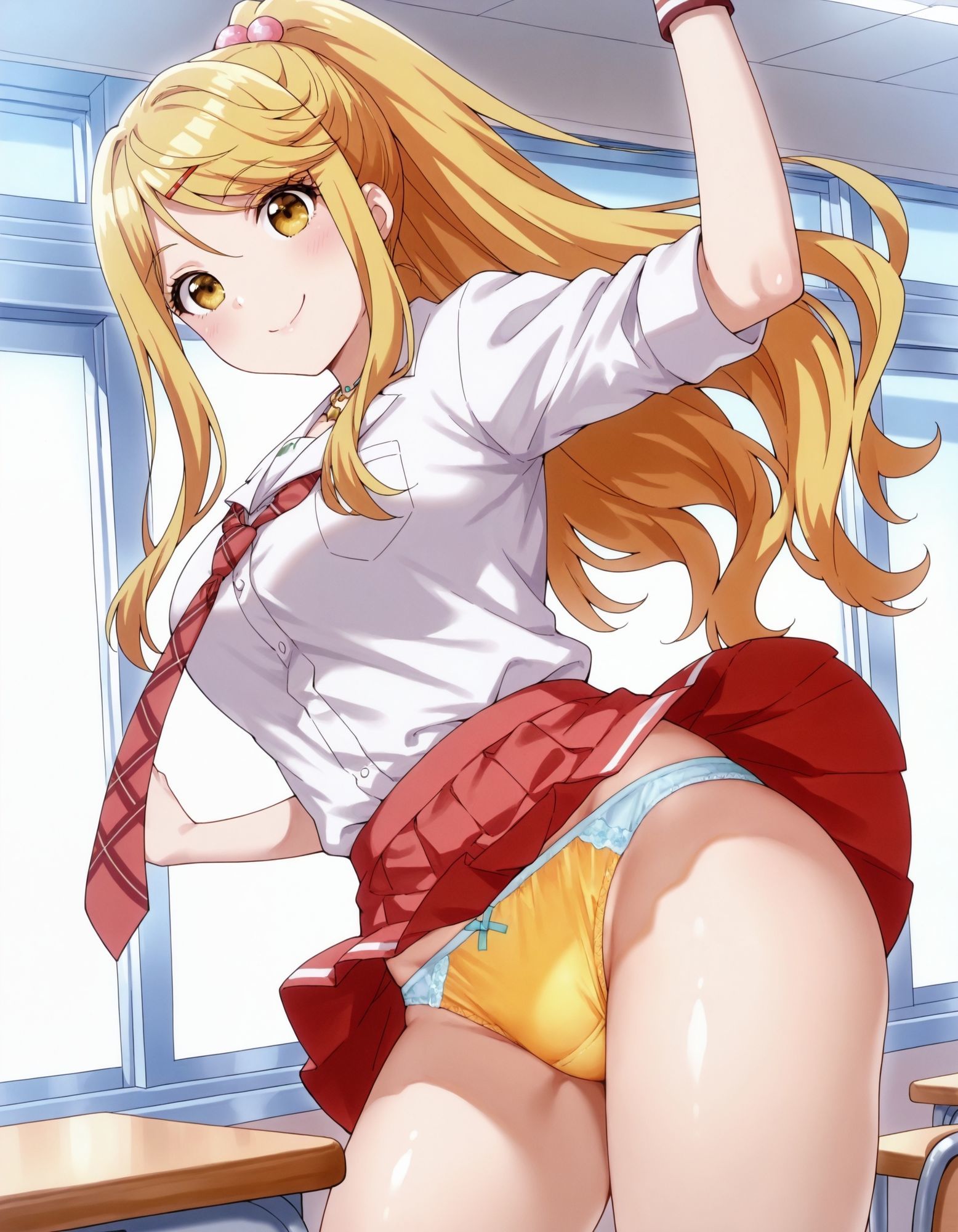 石〇陽鞠のパンチラ〜制服編のサンプル画像 6