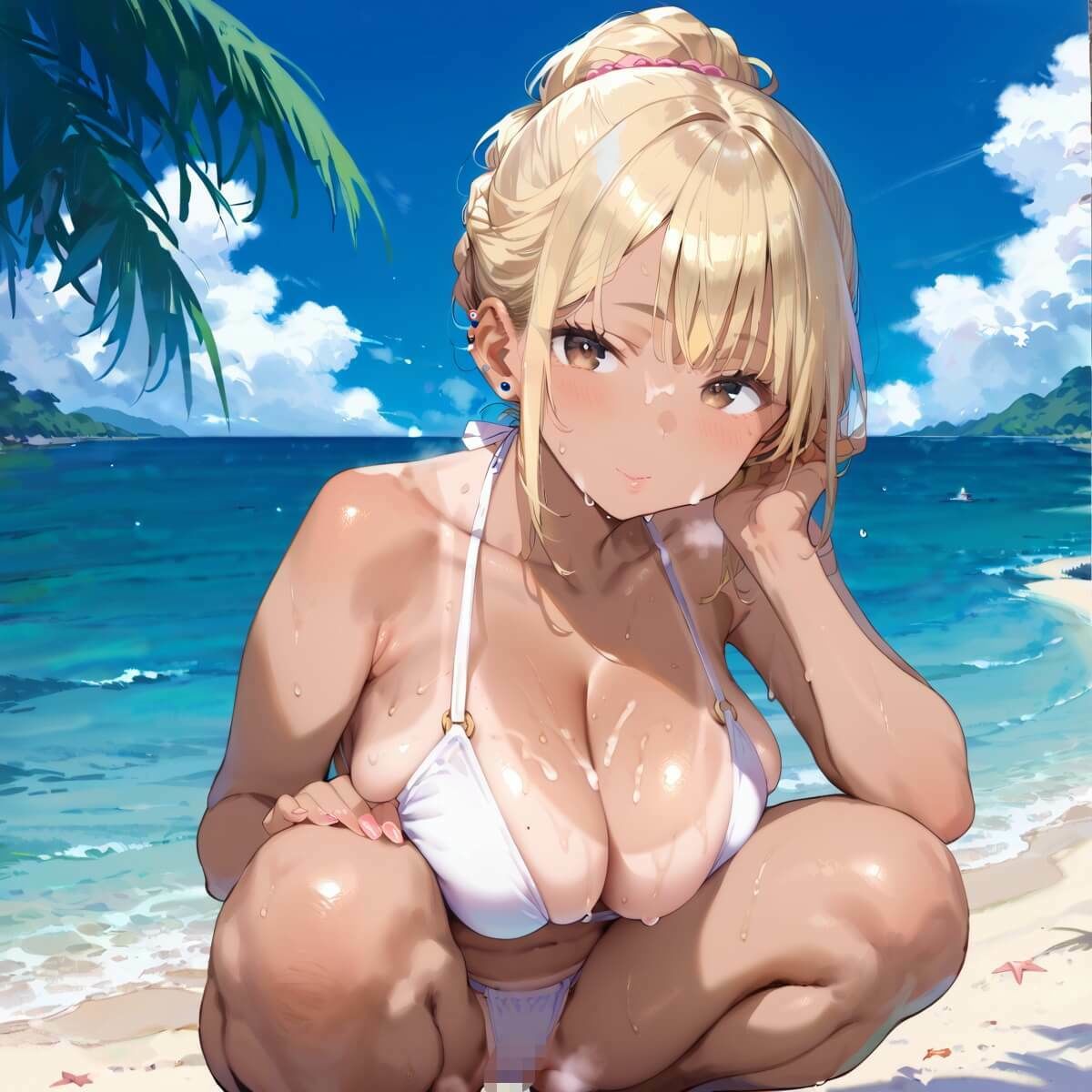 海でビキニギャルをナンパしてエッチ・210枚のサンプル画像 6