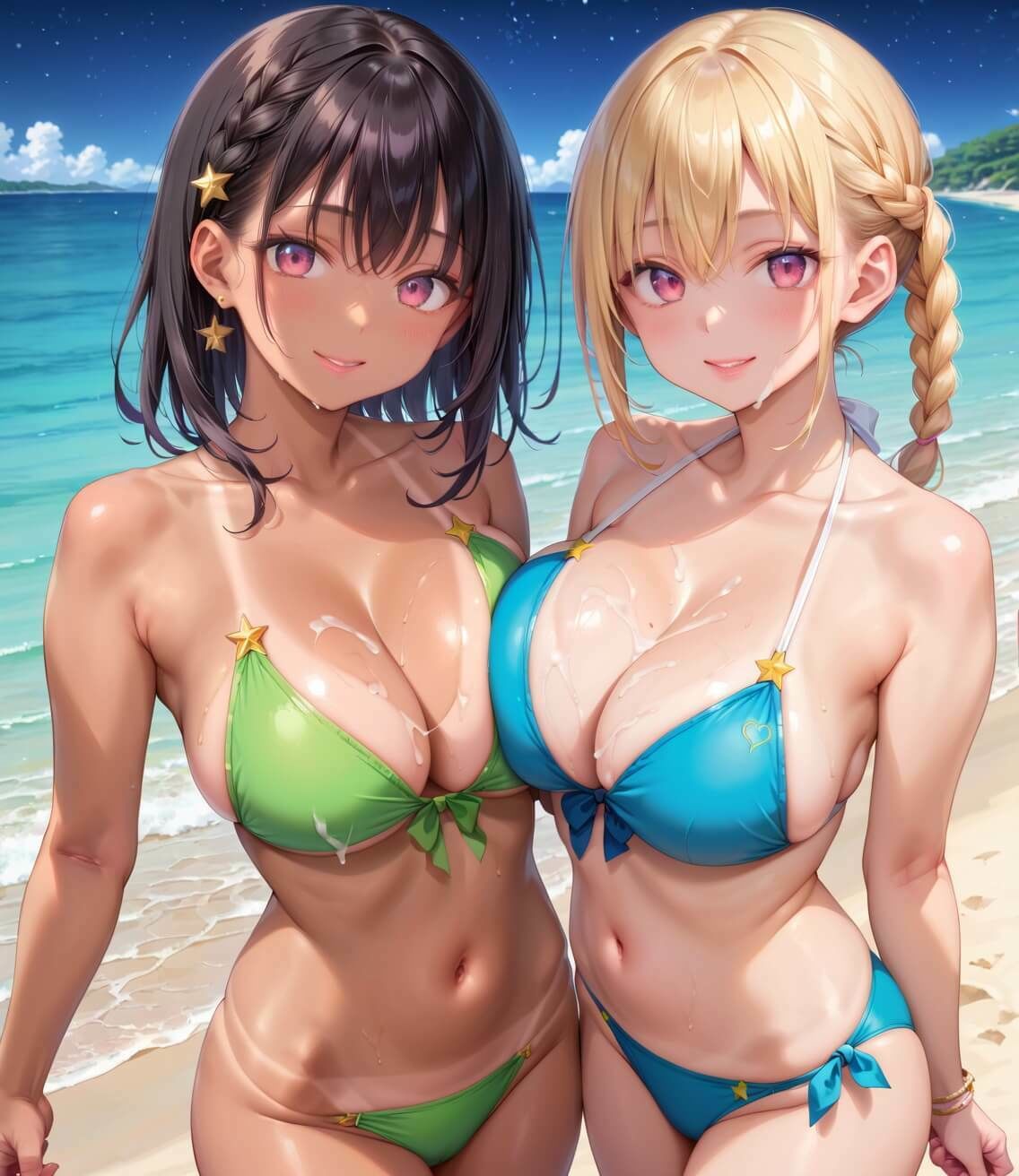 水着ギャルちょろい・夜の海で水着ギャルとチョロすぎ案件5★250枚のサンプル画像 6