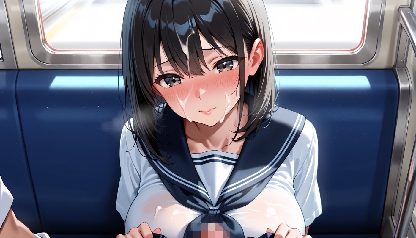 爆乳女学生が通学中にハメられるのサンプル画像 6