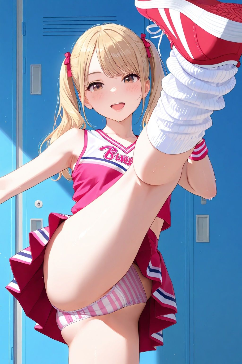 生パンチアガールのたくし上げ&ハイキックパンチラのサンプル画像 6