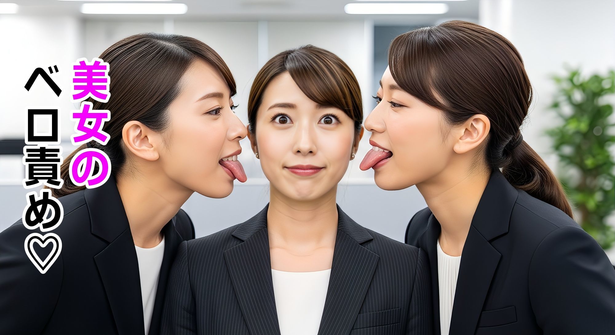 美女OLのベロ・唾天国のサンプル画像 6