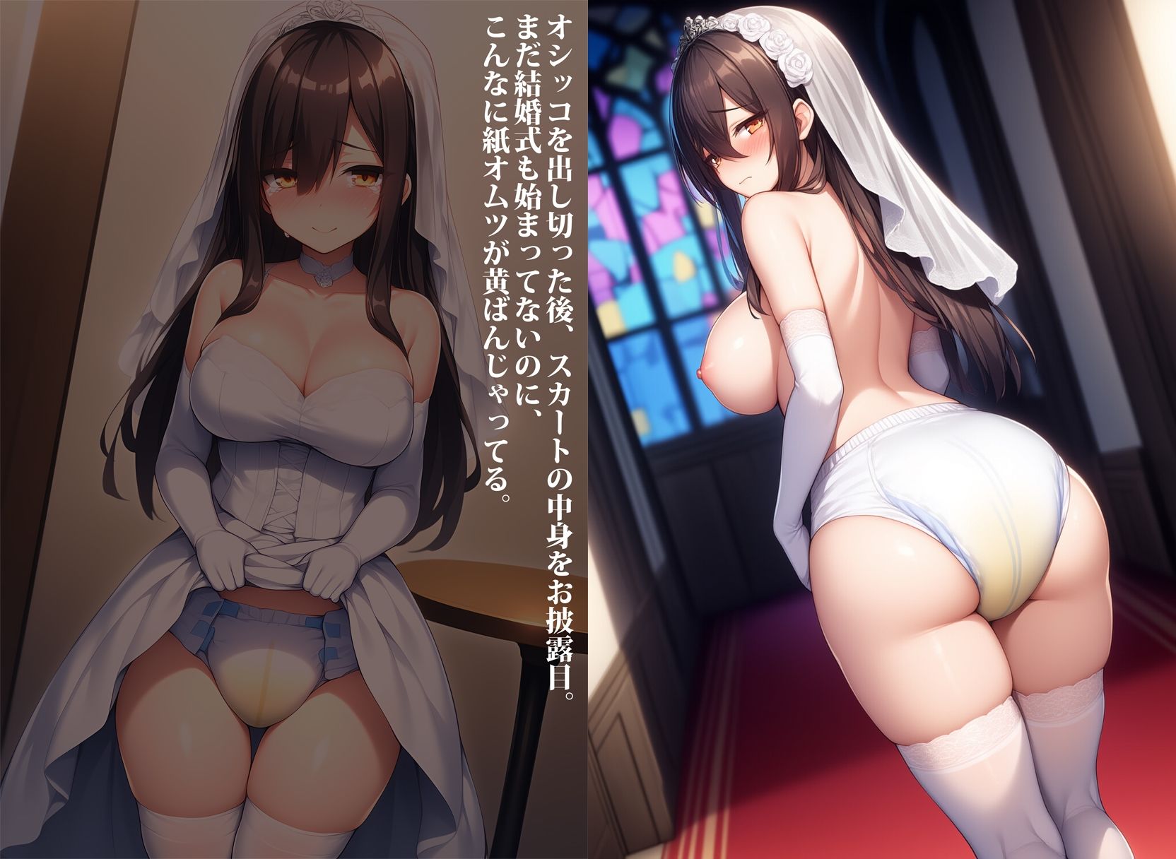 頼もしかった女上司が花嫁衣装でお漏らしするまで 画像10