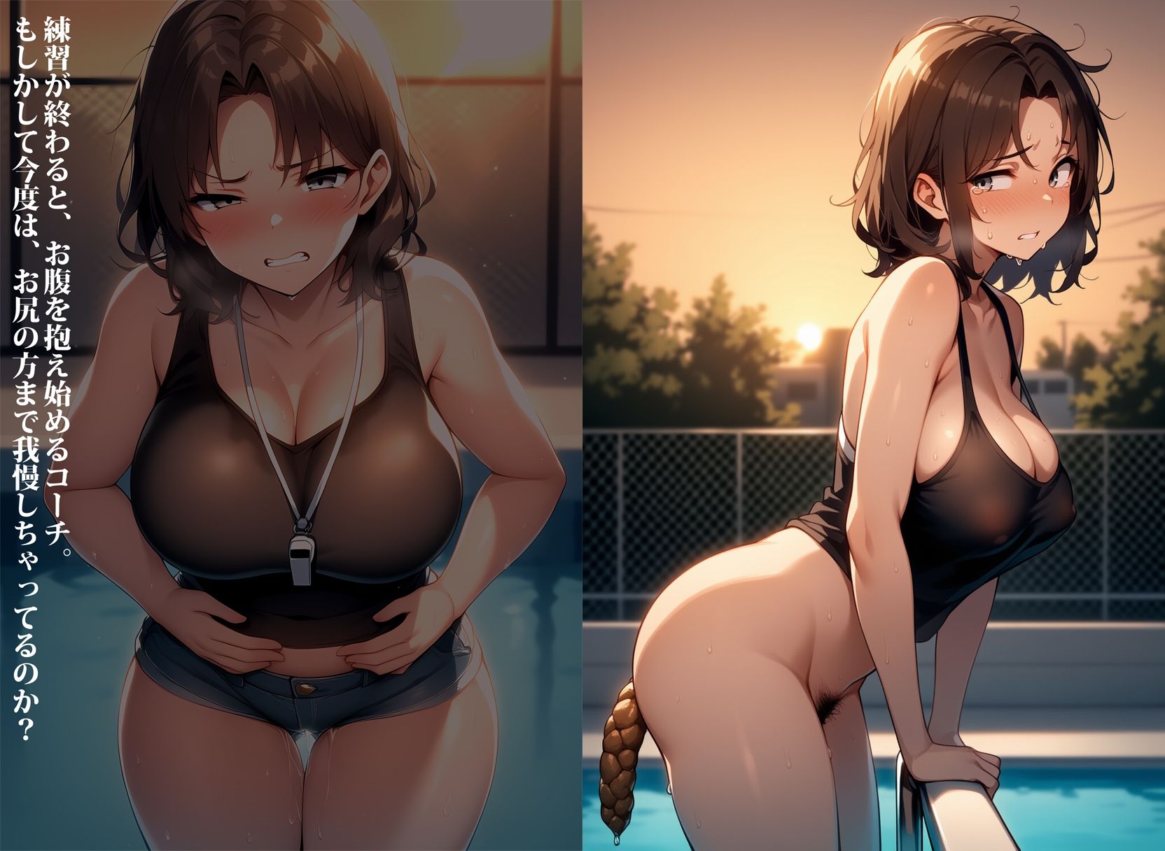 水泳部顧問のお漏らし癖が発覚したので、夏休みにド変態調教した件 画像6