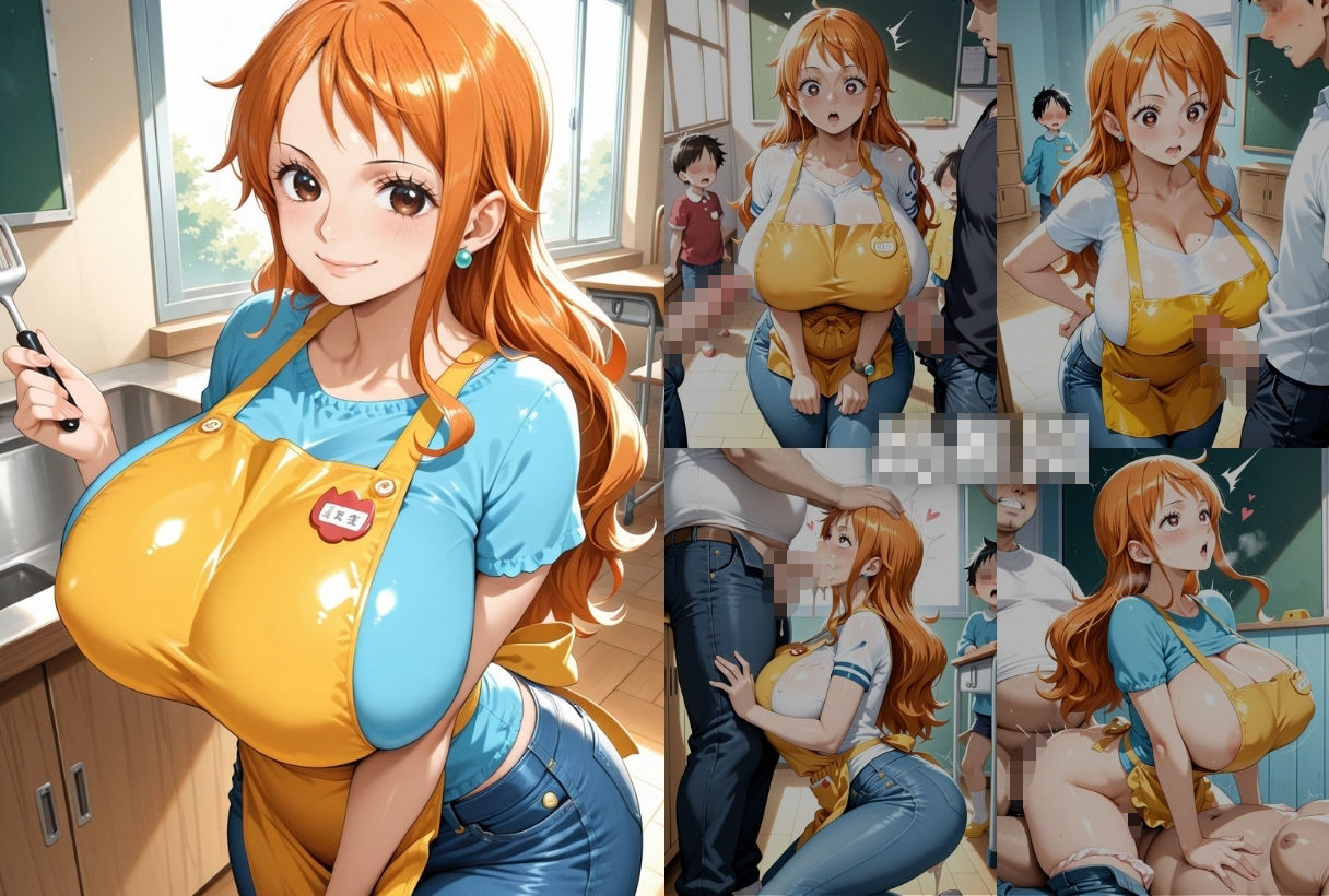 職業体験させてたらムラムラいちゃいました-O●E PIECE ナ●＆ロ●ン-のサンプル画像 6