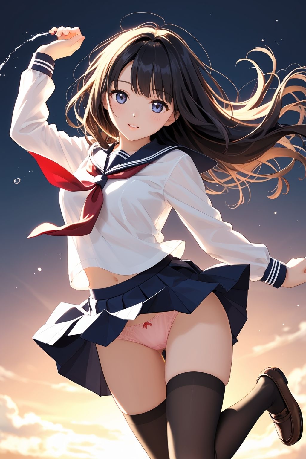【ラッキーパンチラ】パンツが見えていることに気づいていない女の子たちのサンプル画像 6