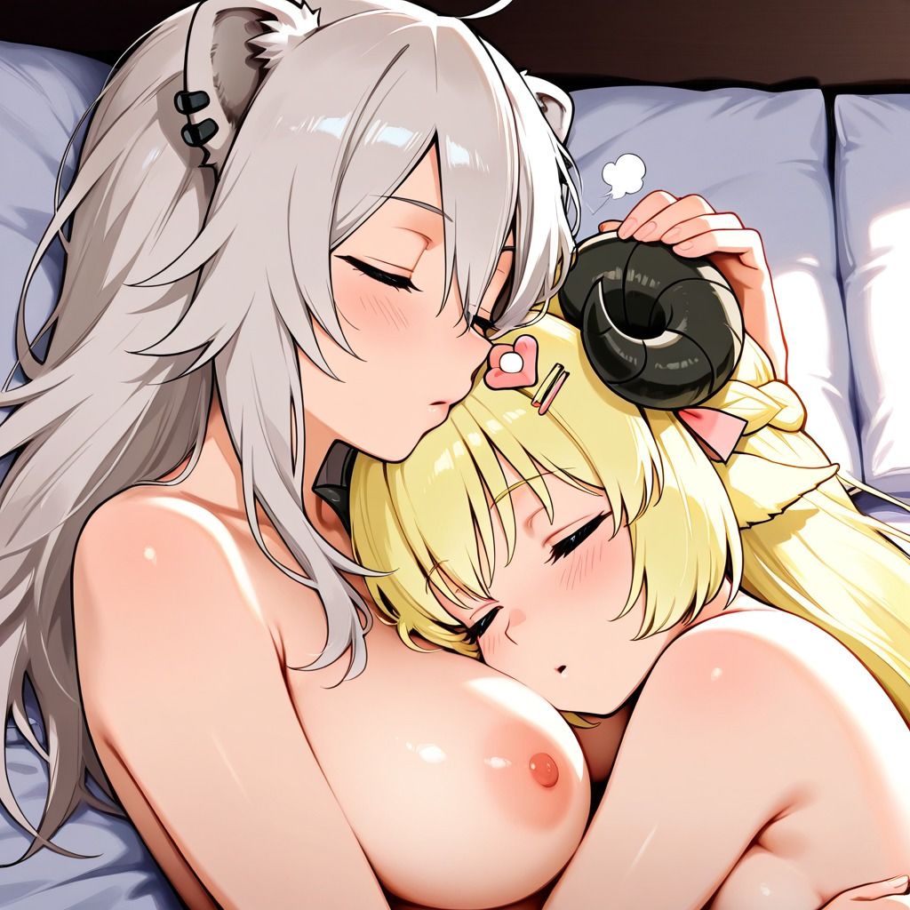 【R-18】角巻わため×獅白ぼたん 80枚のサンプル画像 6