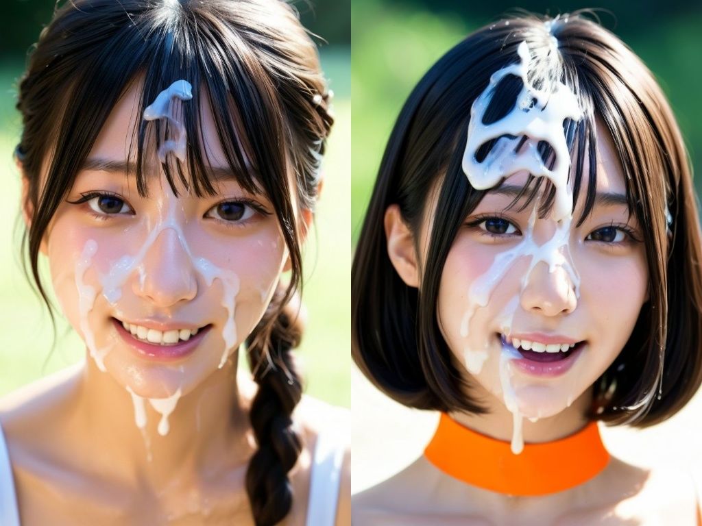 精子ぶちまけ顔射グラビアモデルのサンプル画像 6