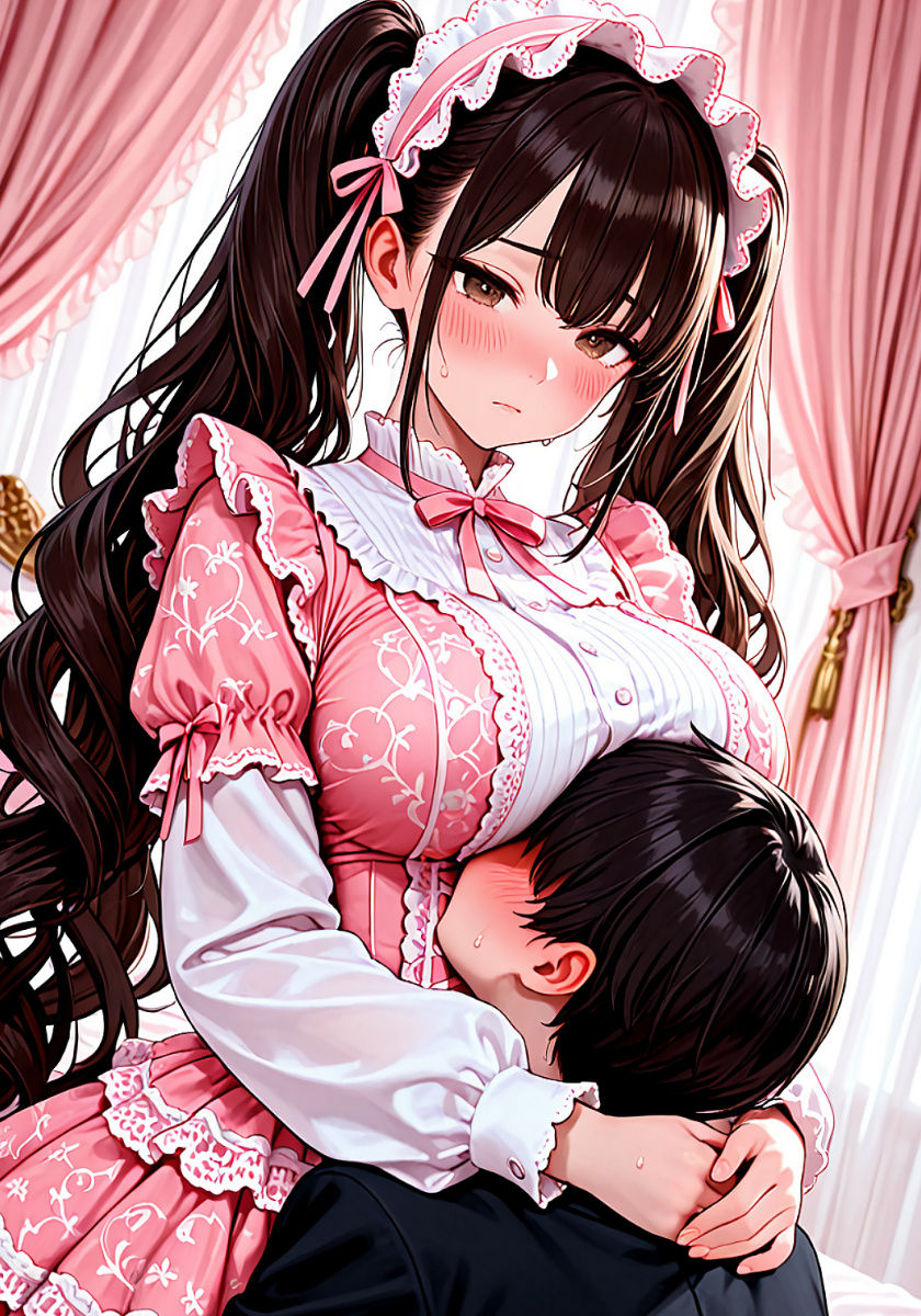 ピンクなフリルドレスのツインテール娘と汗だくセックスのサンプル画像 6