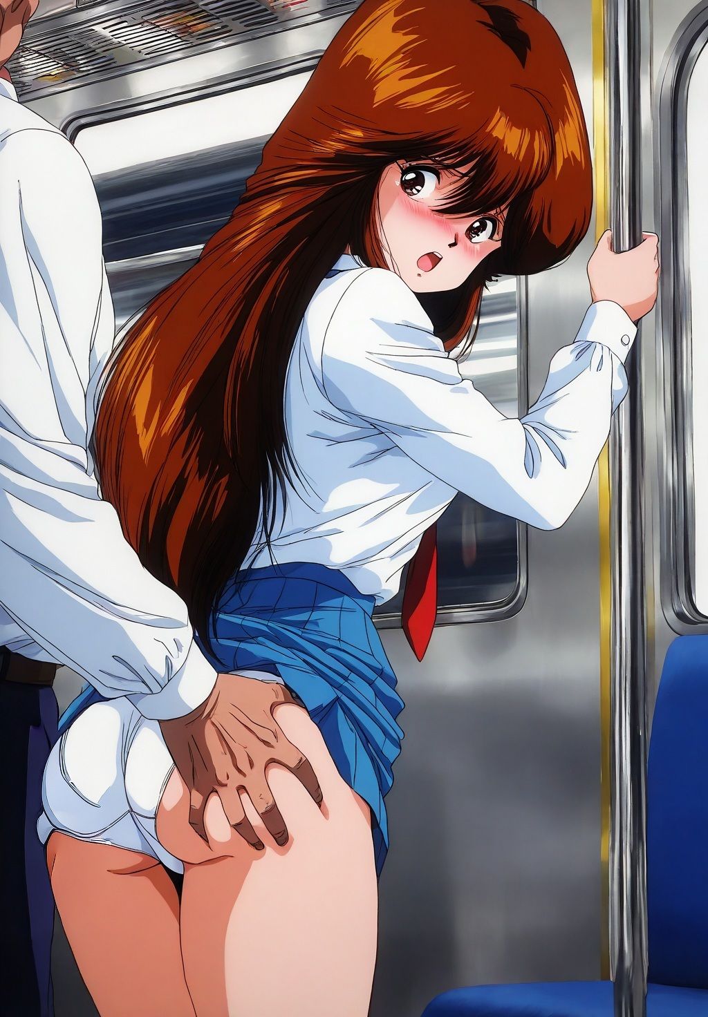 通学電車で痴●セックスで処女喪失 河合伊●菜のサンプル画像 6
