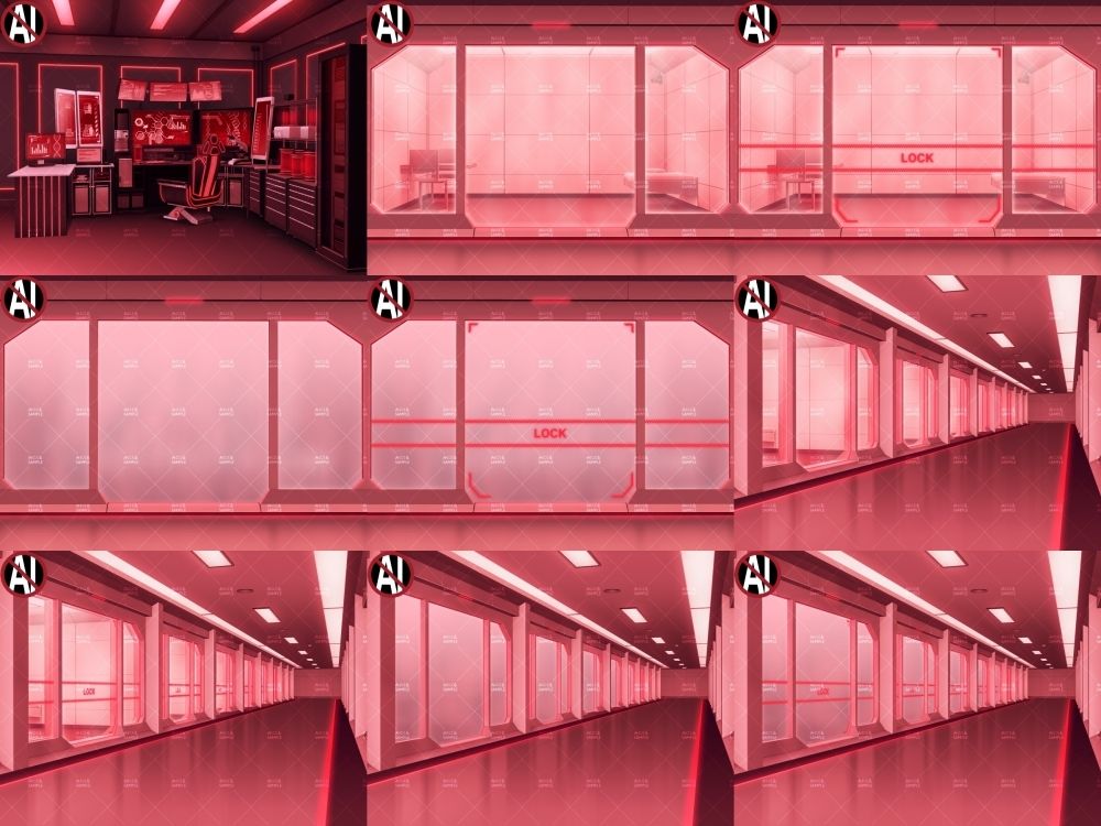 みにくる背景CG素材集『未来編』part02-Red×Black-B (dcg jp-002)