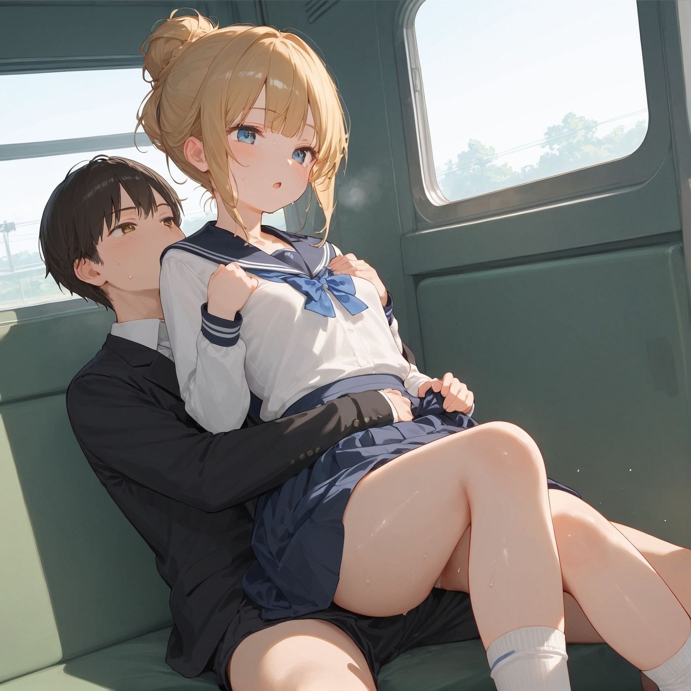 ビッチ用レ●プ車両！乗ったら終点まで乗り継ぎまくってください5【制服美少女の厳選CG376枚収録】のサンプル画像 6